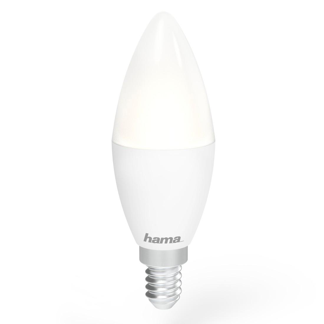 Hama Smarte LED-Leuchte »Smarte LED Glühbirne E14 ohne Hub 2700K - 6500K  Typ Kerze 5,5W« | BAUR
