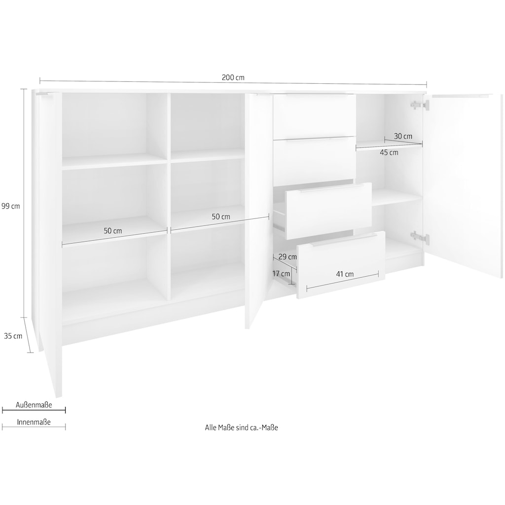 borchardt Möbel Highboard »Oliva«