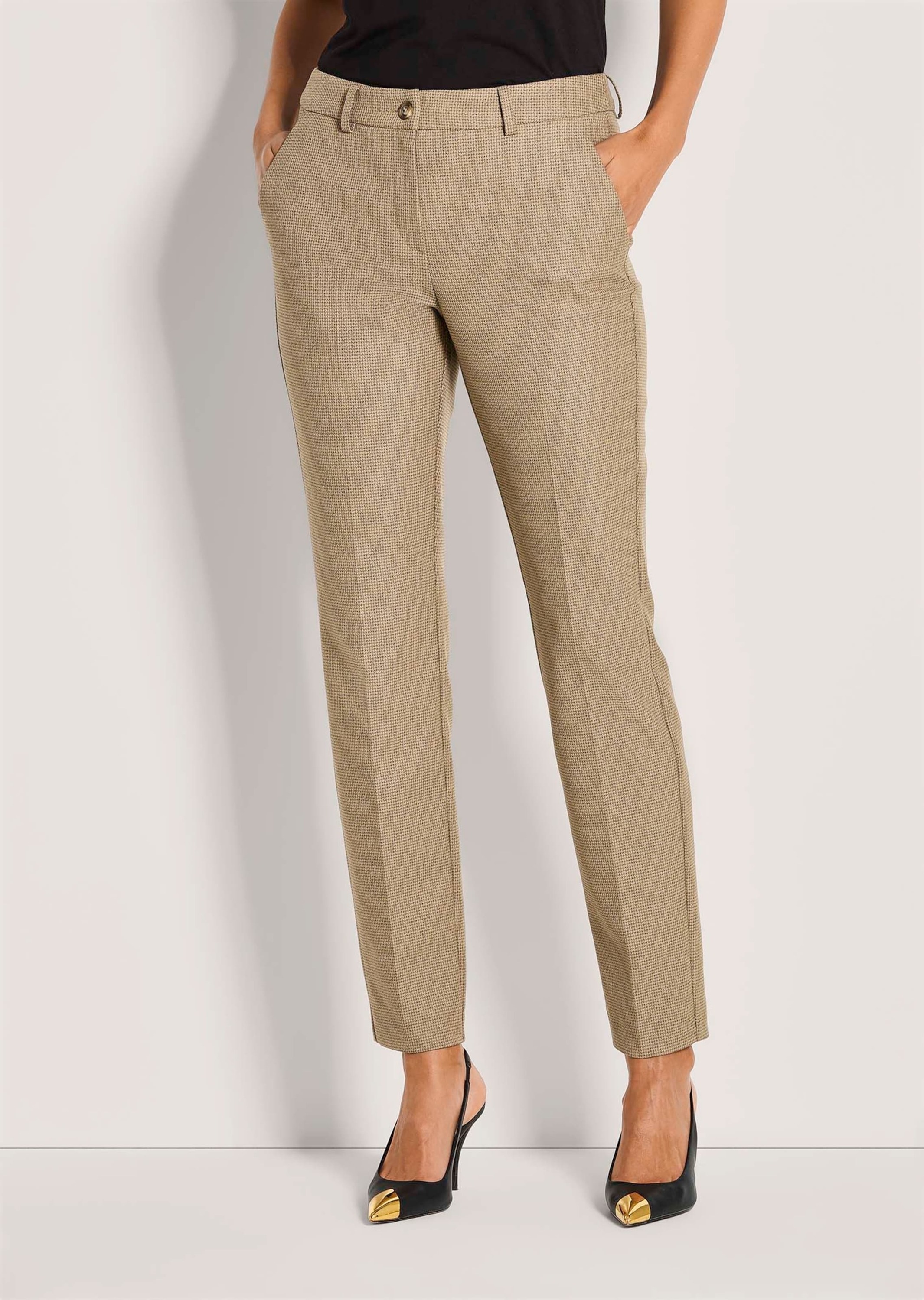 MADELEINE Stoffhose »Chinohose Mid Waist Chinohose mit Bügelfalten«