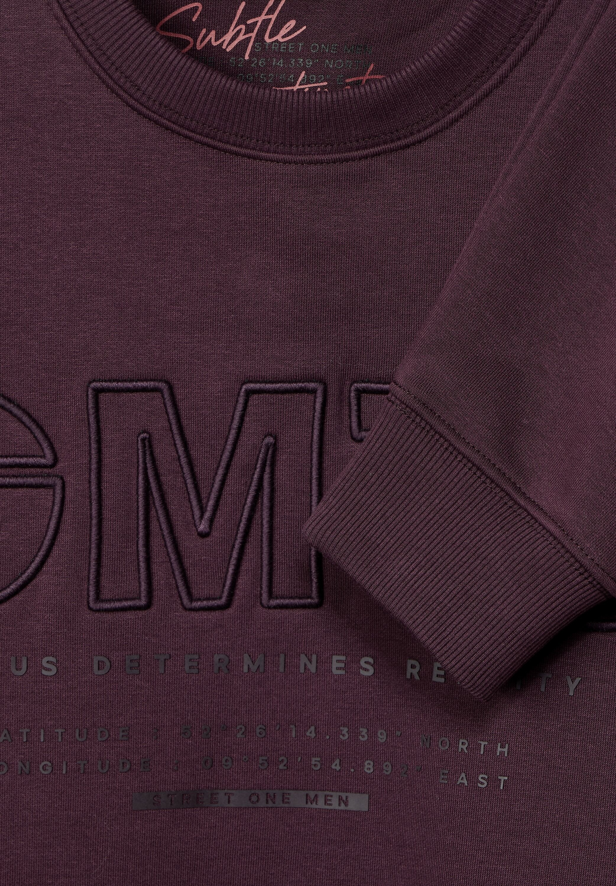 STREET ONE MEN Sweatshirt, in Unifarbe