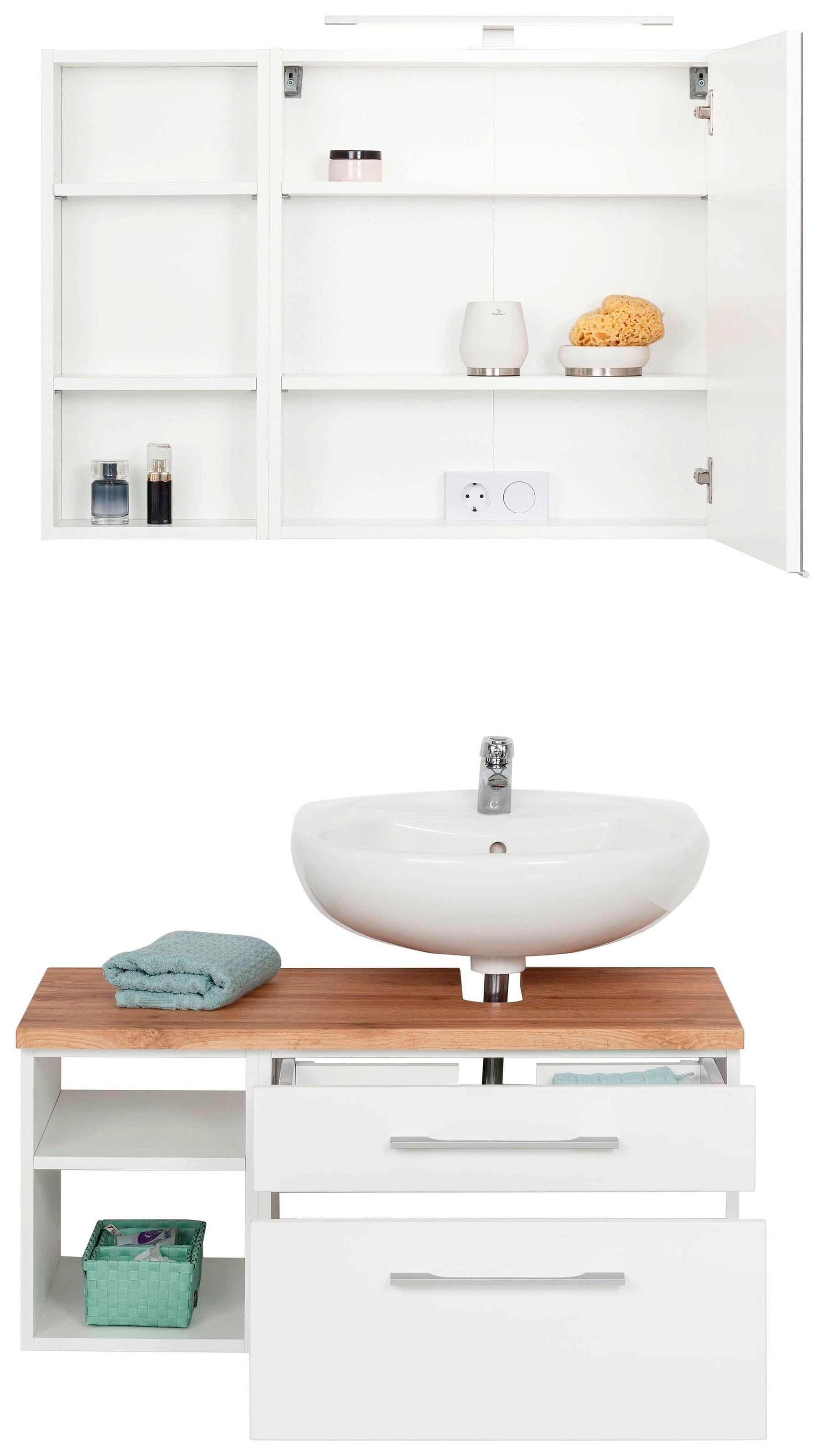 welltime Badmöbel-Set "Davos" 3 Stk. tlg. günstig online kaufen