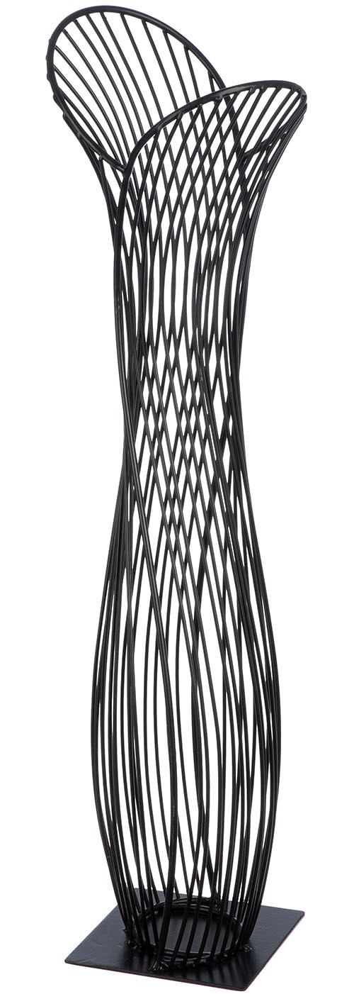 Casablanca by Gilde Dekoobjekt "Dekoobjekt Die Verbundenheit schwarz H. 63 cm" Ausdrucksstarke Form aus mattem Metall