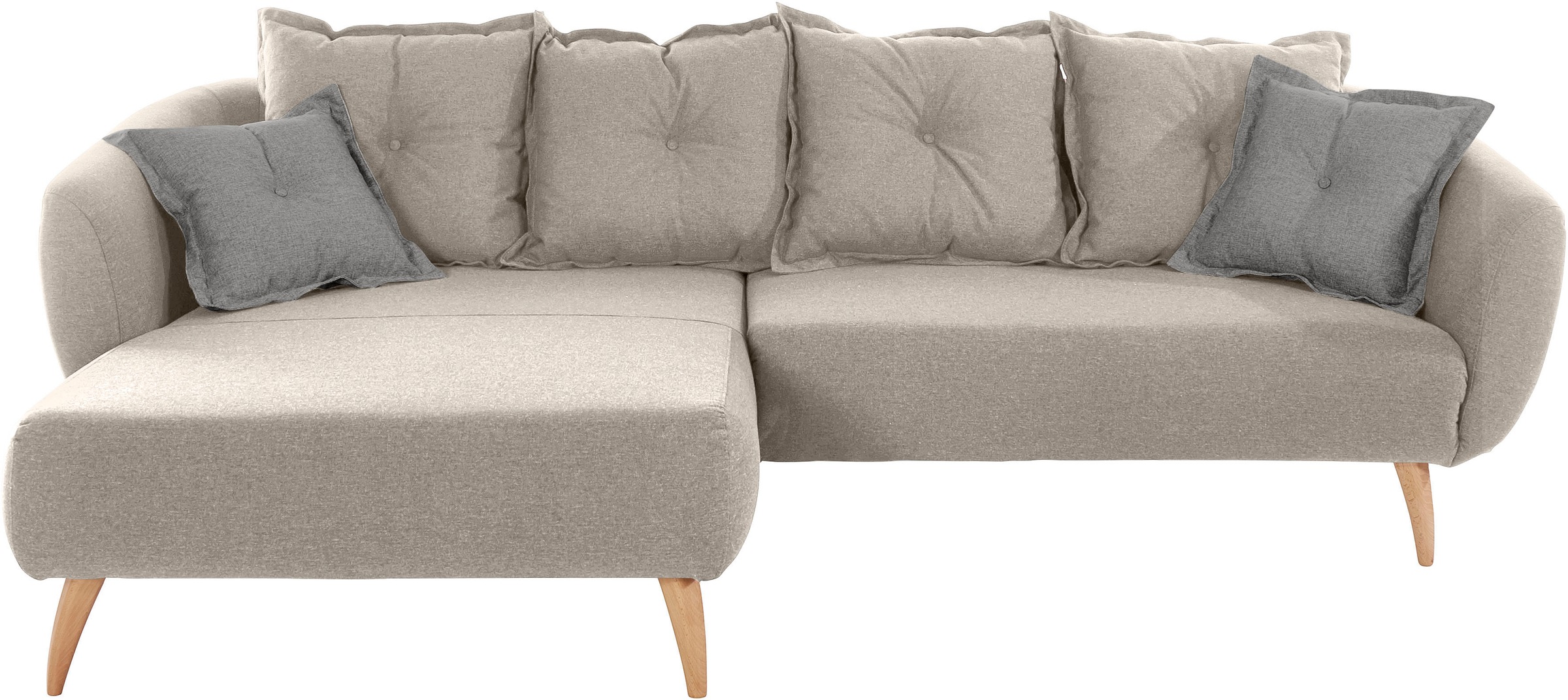 Home affaire Ecksofa "Baggio formschöne Polsterecke, bequem, Breite 277cm, günstig online kaufen