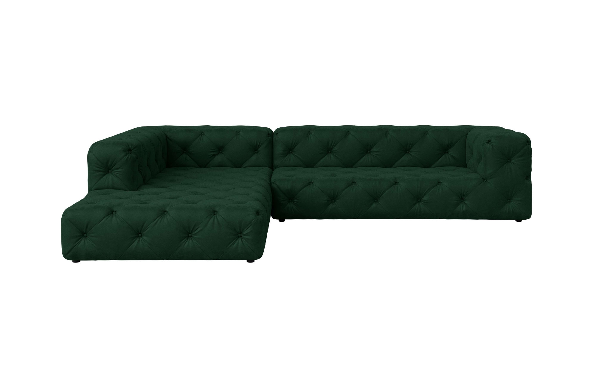Places of Style Ecksofa »FOLLINA«, L-Form, mit klassischer Chesterfield-Knopfheftung