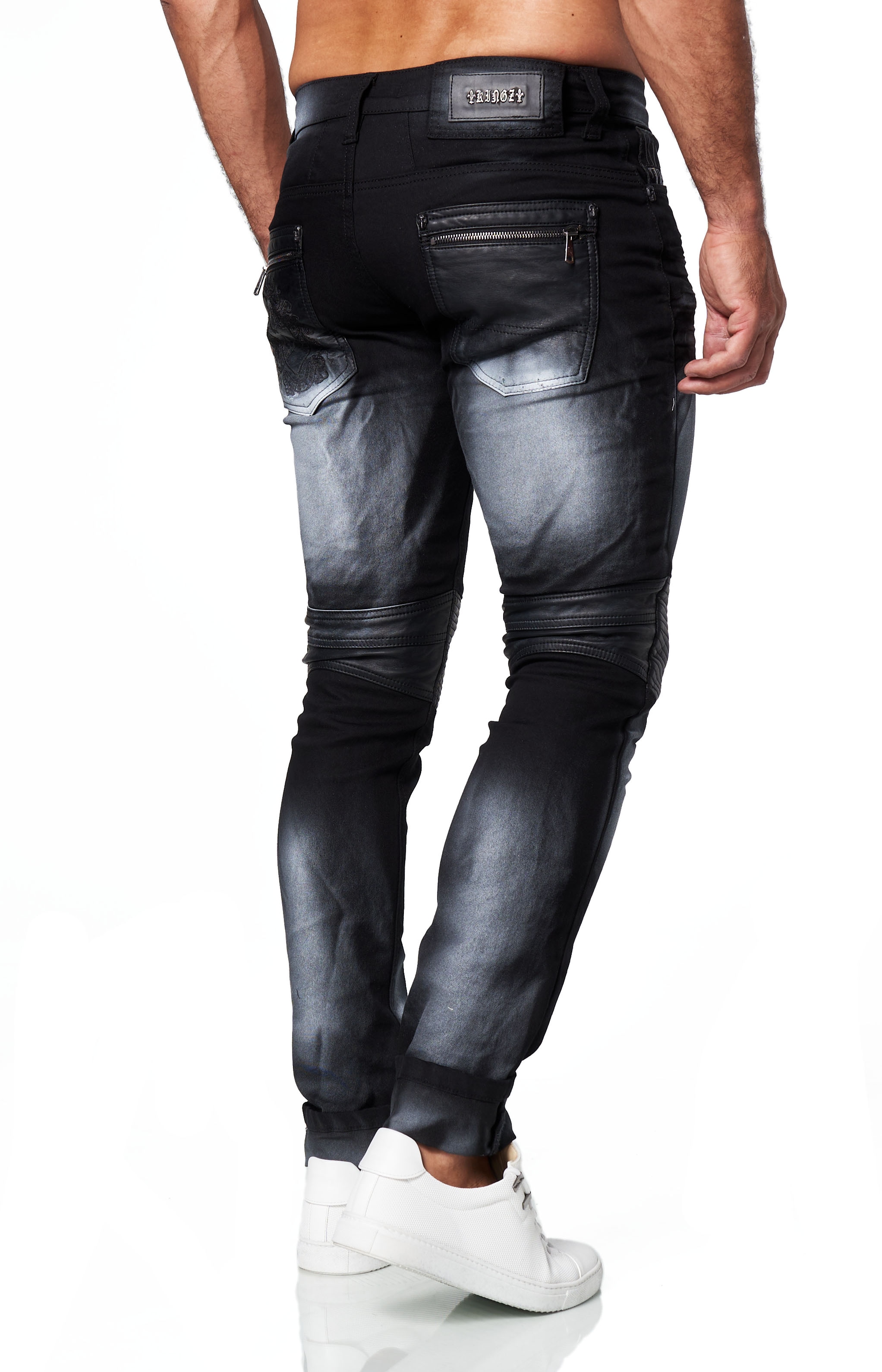 KINGZ Slim-fit-Jeans, In modischem Design