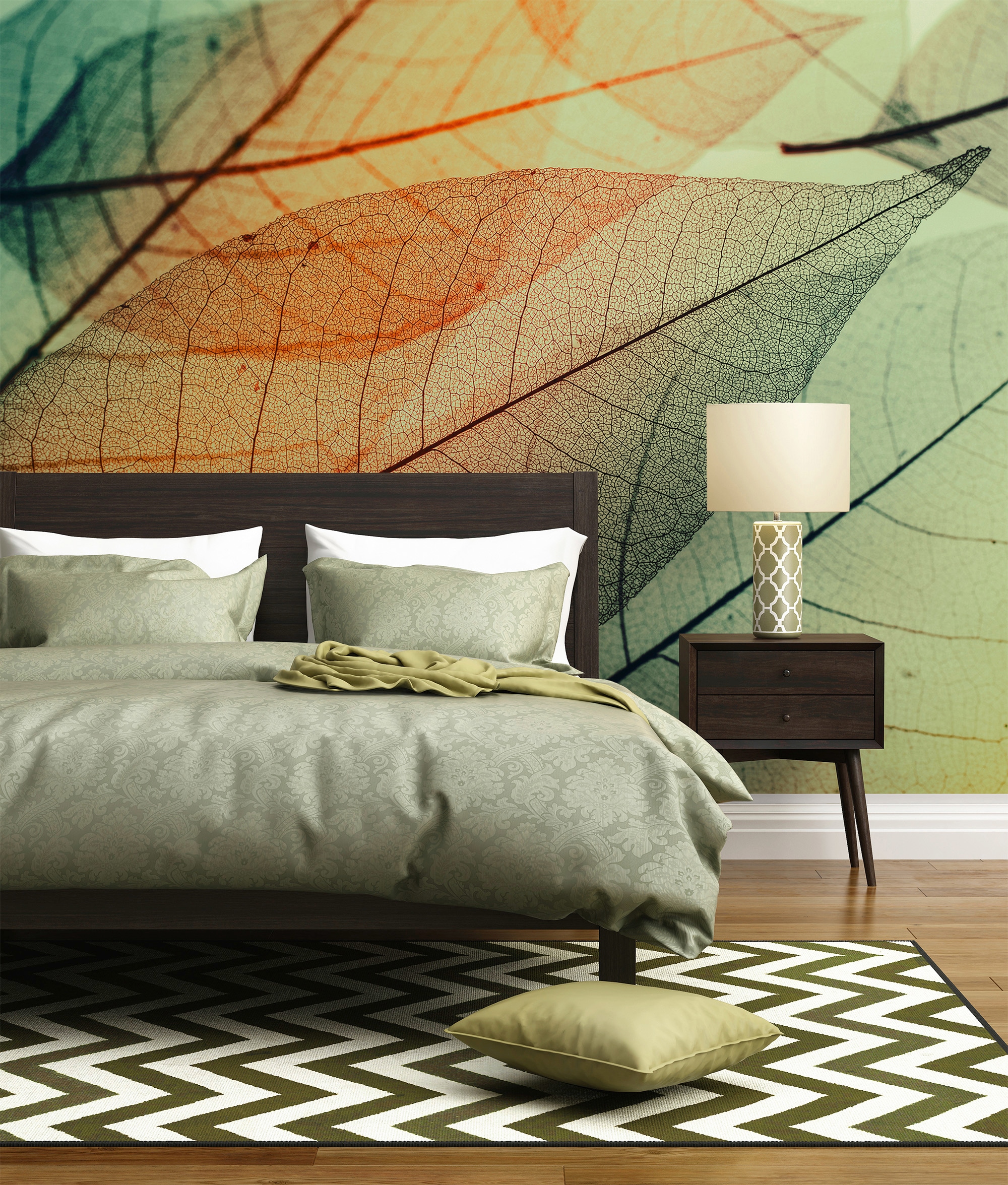 living walls Fototapete »Designwalls Limpid Leaf 2« glatt Vlies, Wand, Schräge, Decke