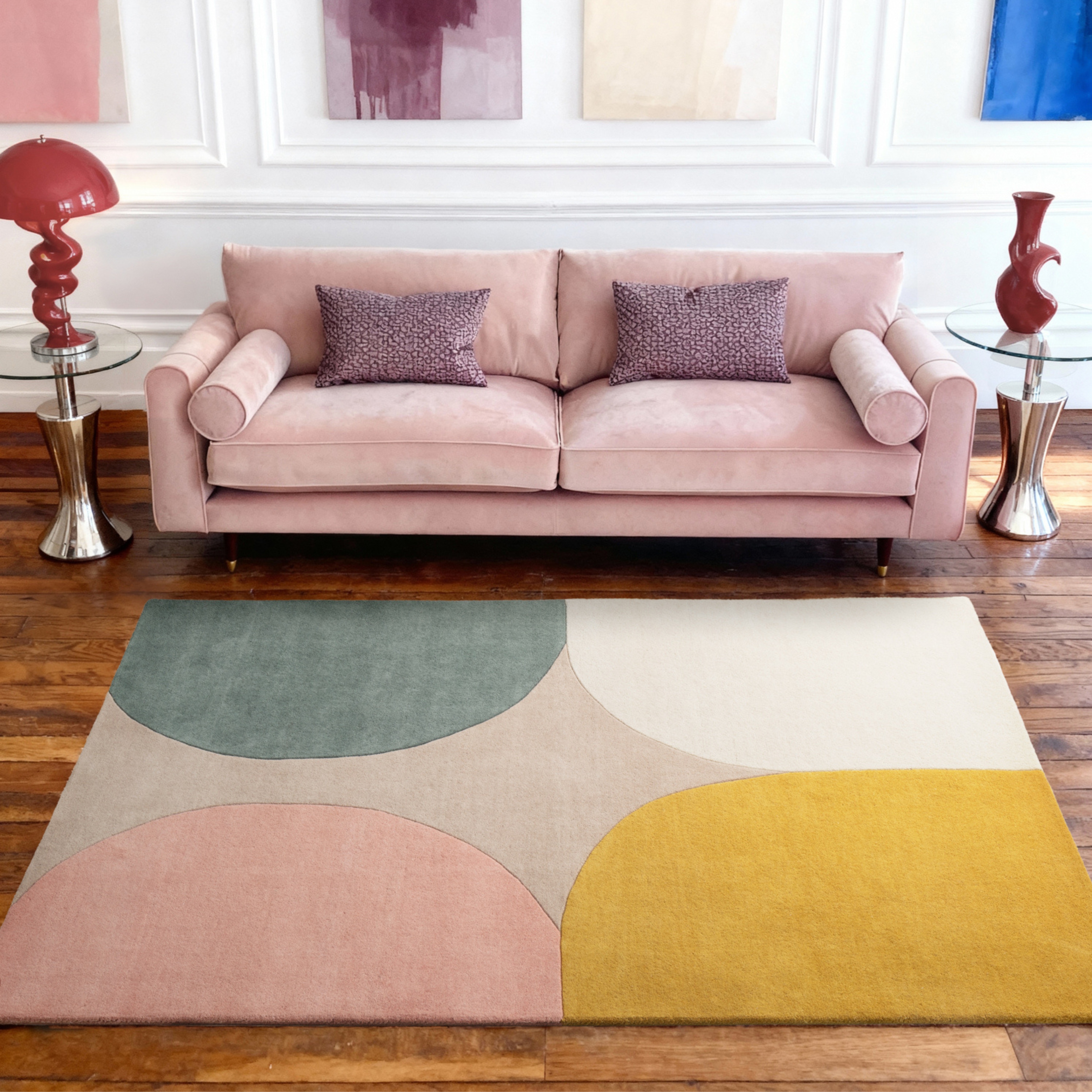 Ted Baker Wollteppich "Cecil" rechteckig 17 mm Höhe Wolle, Naturteppich, Handgemacht, Wohnzimmer, Schlafzimmer, bunt