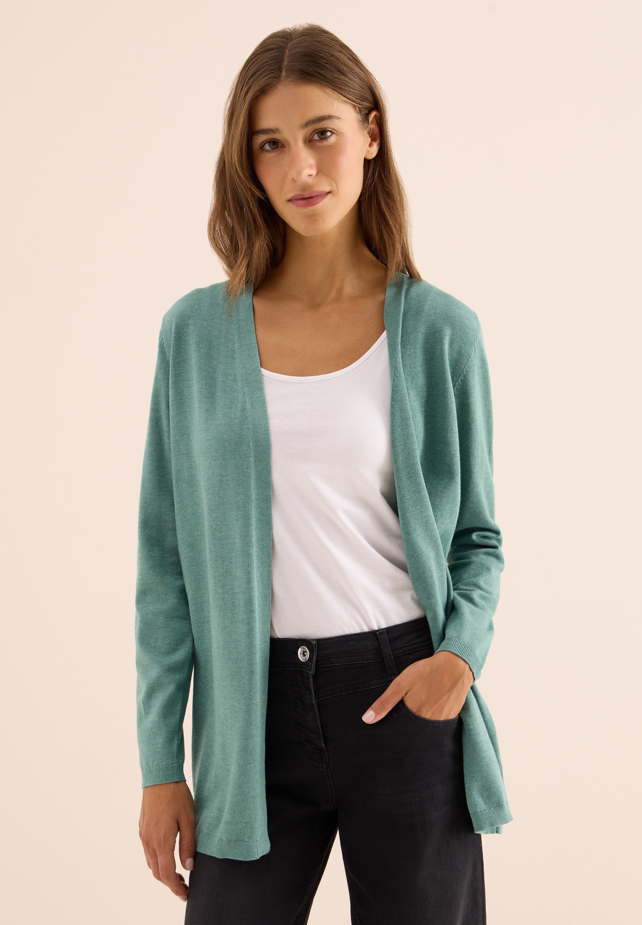 Cecil Longstrickjacke, im soften Baumwoll-Mix