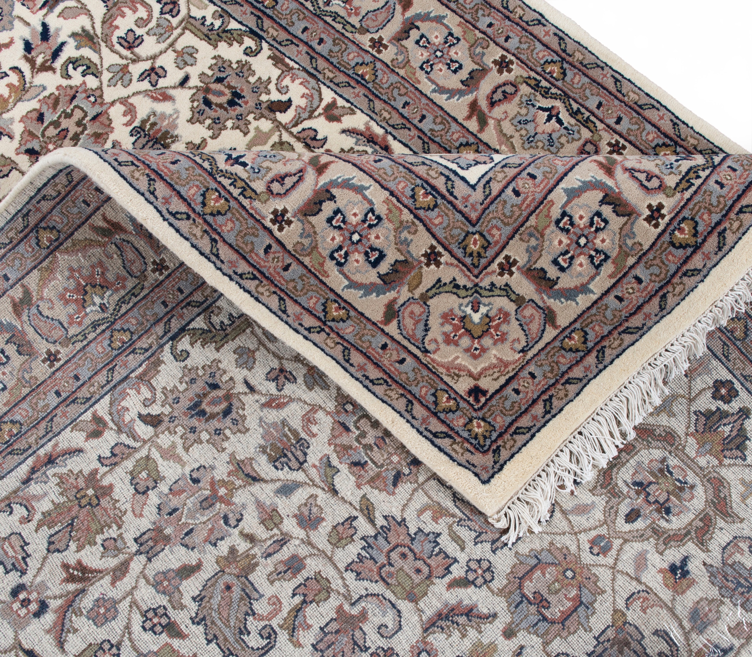 THEKO Orientteppich »Benares Isfahan«, rechteckig, 12 mm Höhe, reine Wolle, handgeknüpft, mit Fransen