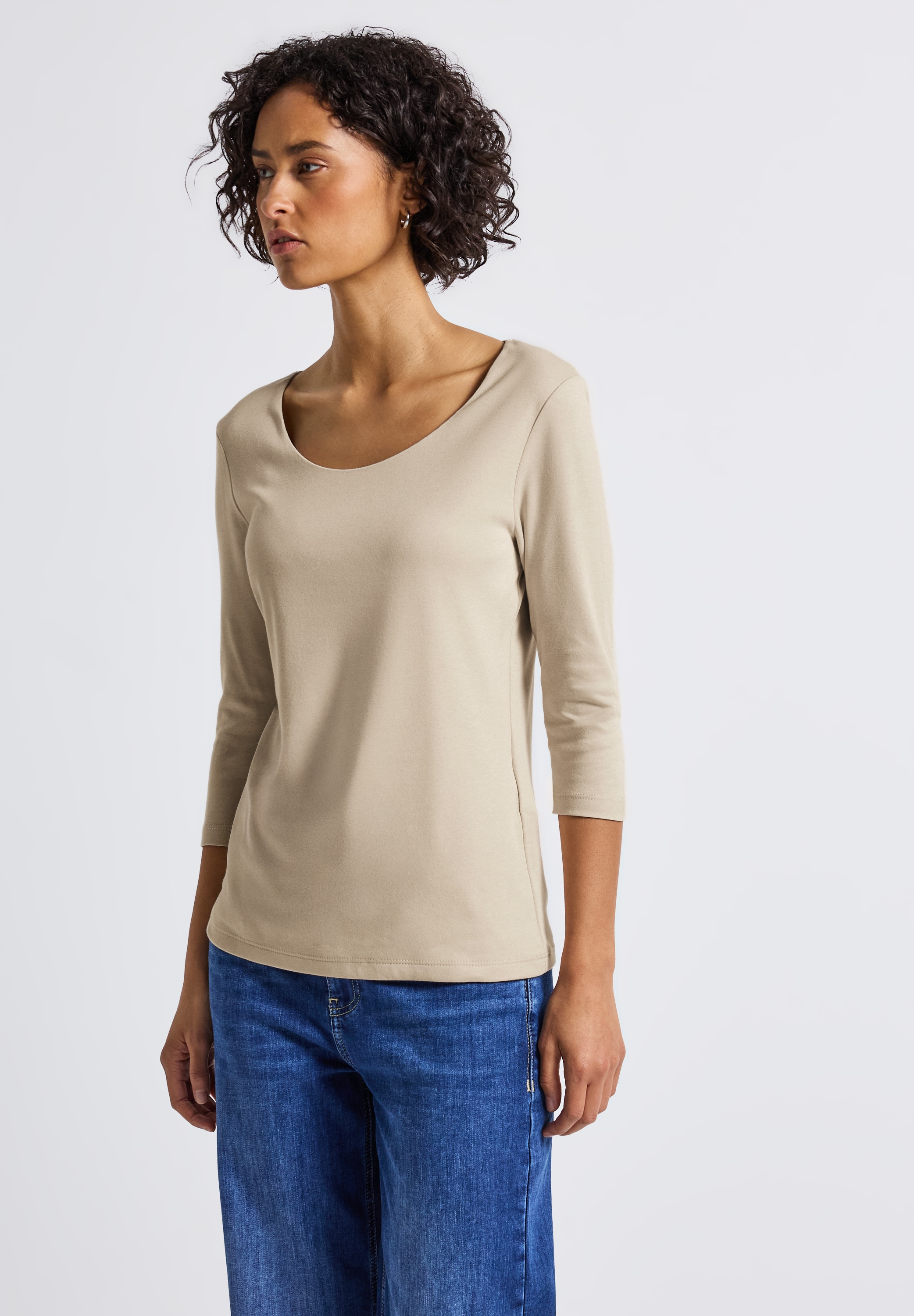 STREET ONE 3/4-Arm-Shirt, mit Rundhalsausschnitt günstig online kaufen