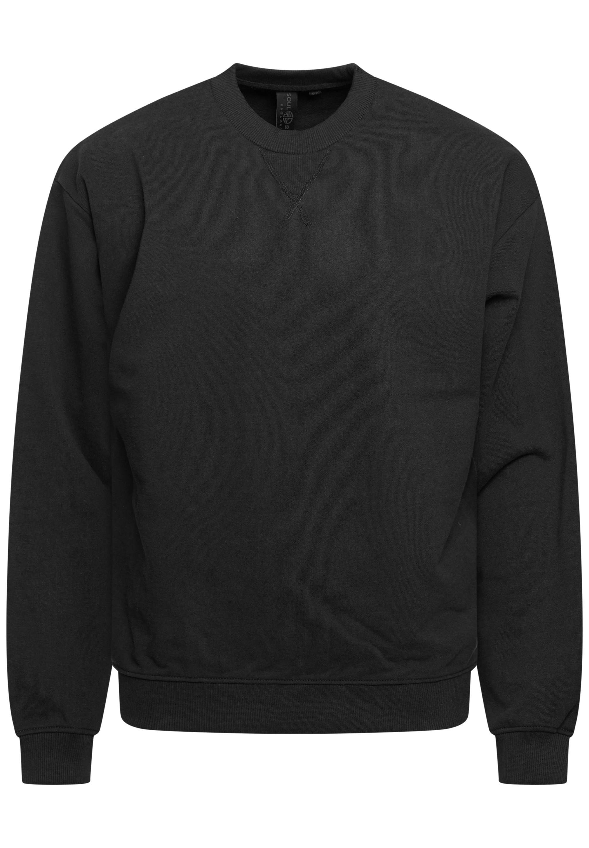 SOULSTAR Sweatshirt »Oversize Crew-Neck Pullover Sweater für Herren«, Herren Oversize Pullover mit Rundhals-Ausschnitt Crew-Neck Sweater
