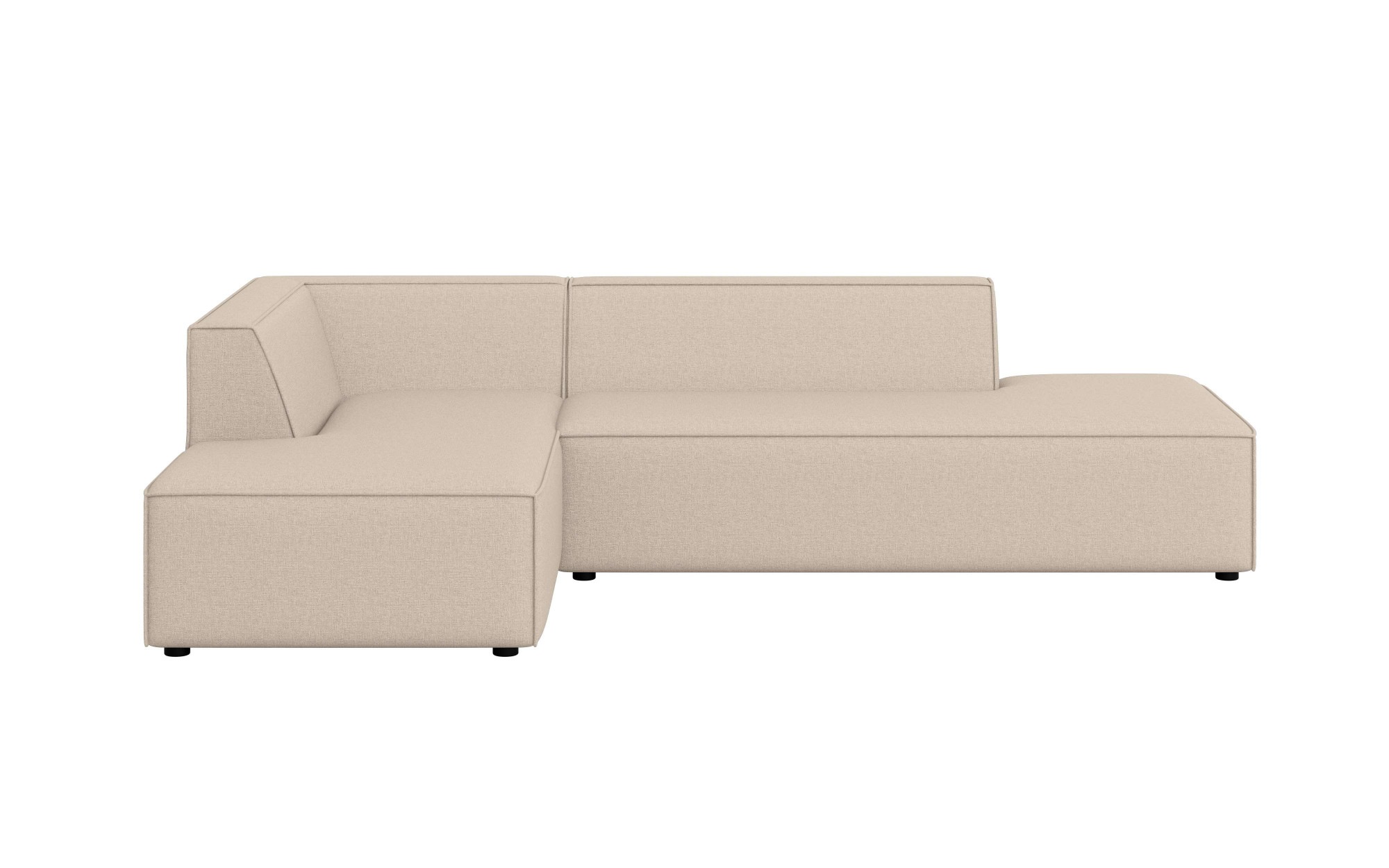 INOSIGN Ecksofa »Ecksofa Cavan mit Ottomane links oder rechts bestellbar«, L-Form mit Wellenunterfederung, Maße B/T/H: 270/180/72 cm