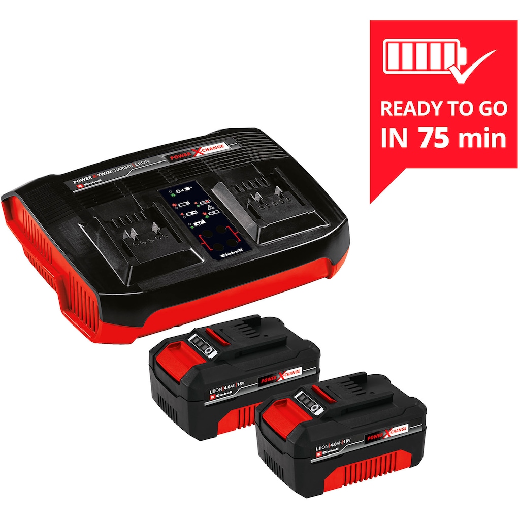 Einhell Akku »PXC-Starter-Kit 2x 4,0Ah & Twincharger Kit«, 18,0 V