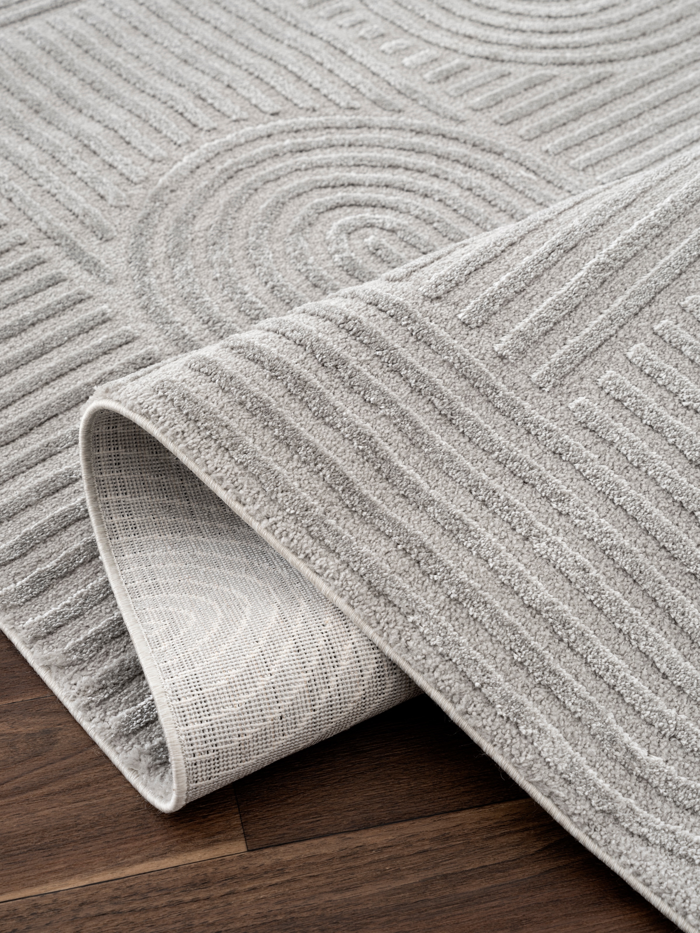 OTTO home Teppich »Jonnis, mit Fransen, Boho-Design, Scandi, Designteppich« rechteckig 9 mm Höhe Hoch-Tief, 3D Optik, skandinavischer Stil, Wohnzimmer, Schlafzimmer