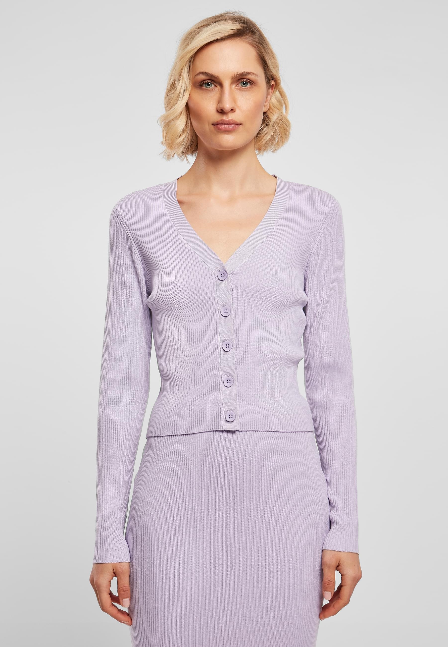 URBAN CLASSICS Strickjacke »Urban Classics Damen Ladies Short Rib Knit Cardigan«