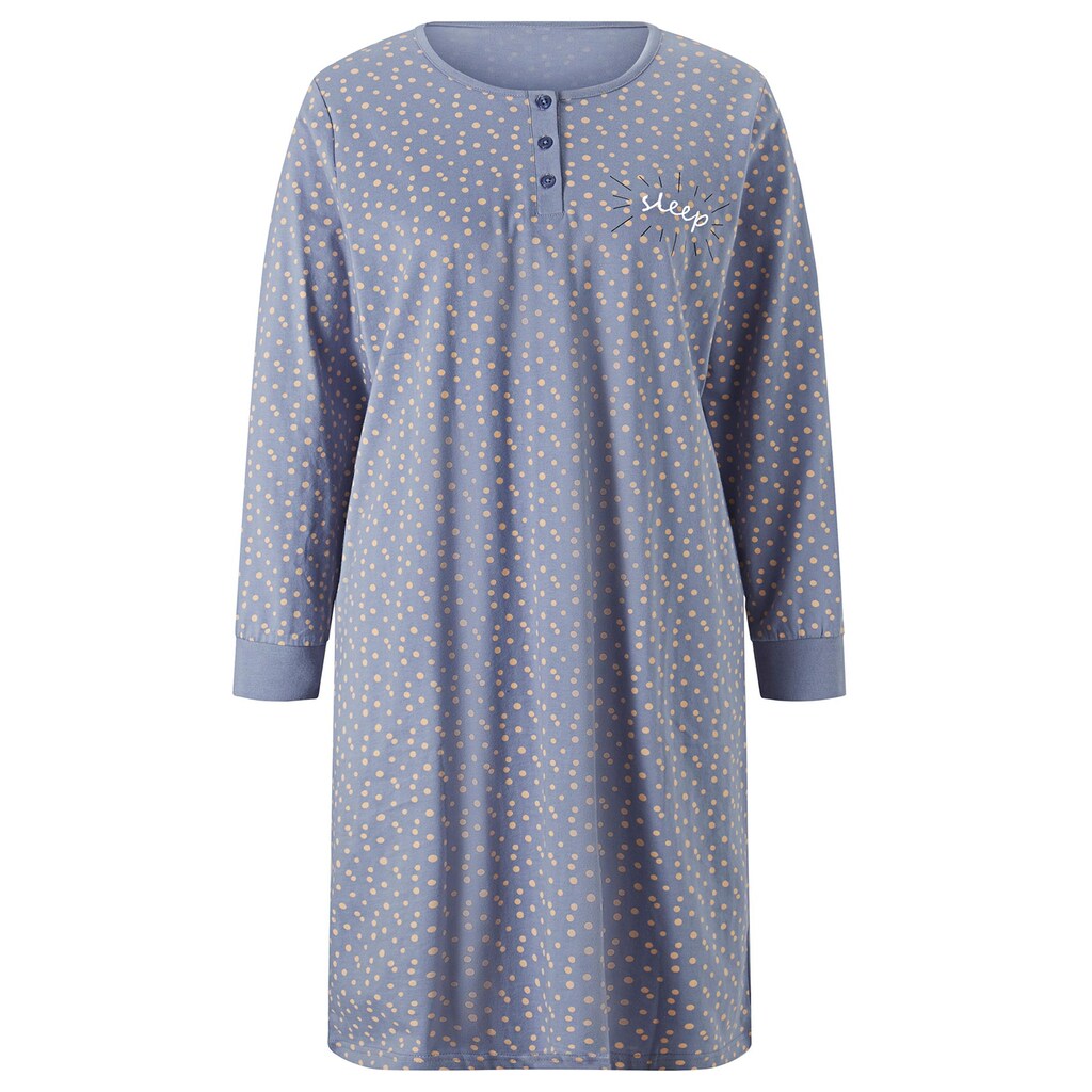 Damenmode Klassische Mode wäschepur Sleepshirt »Sleepshirt« taubenblau