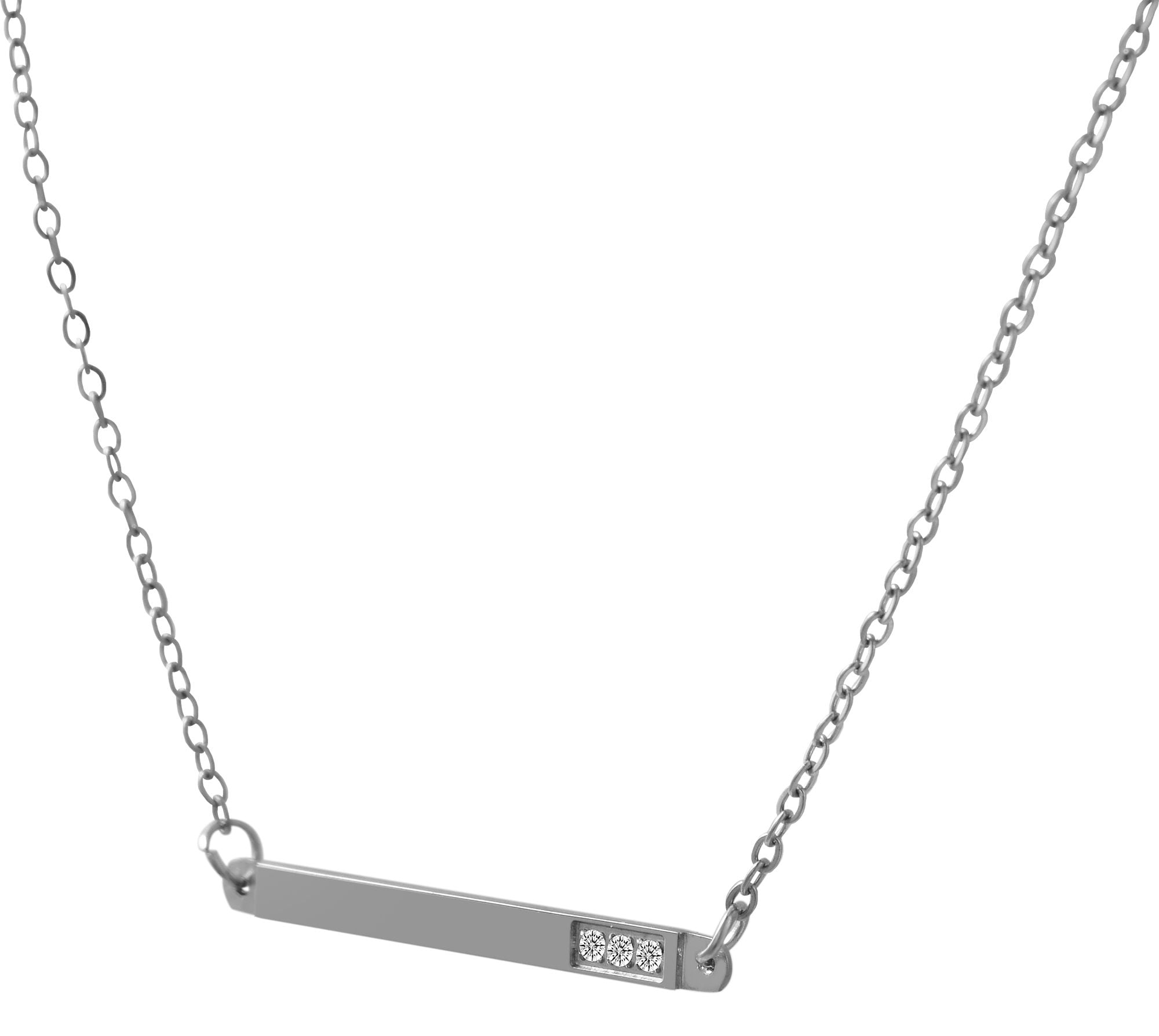 Adelia´s Kette ohne Anhänger »Damen Halskette aus Edelstahl mit Strass Steinchen 43 cm« Ideal als Geschenk – dezent und elegant
