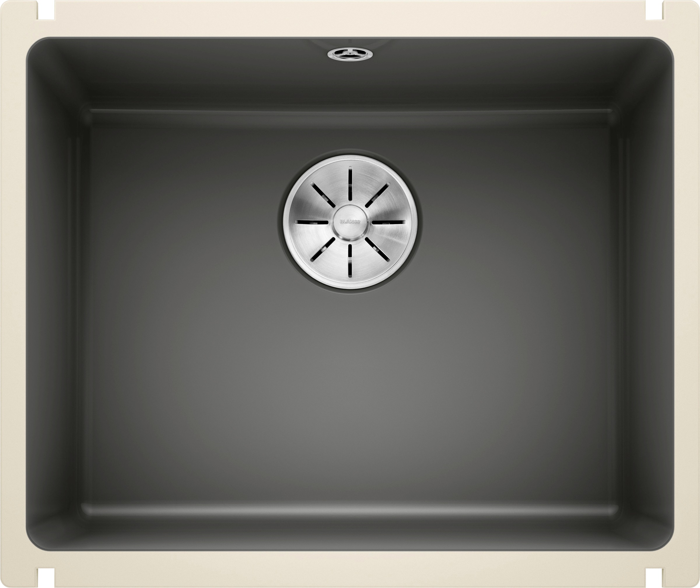 Küchenspüle BLANCO, B:46cm H:19cm T:53cmbasalt, Keramik, Küchenspülen, "SUBLINE 500-U", erhältlich in mehreren Farben