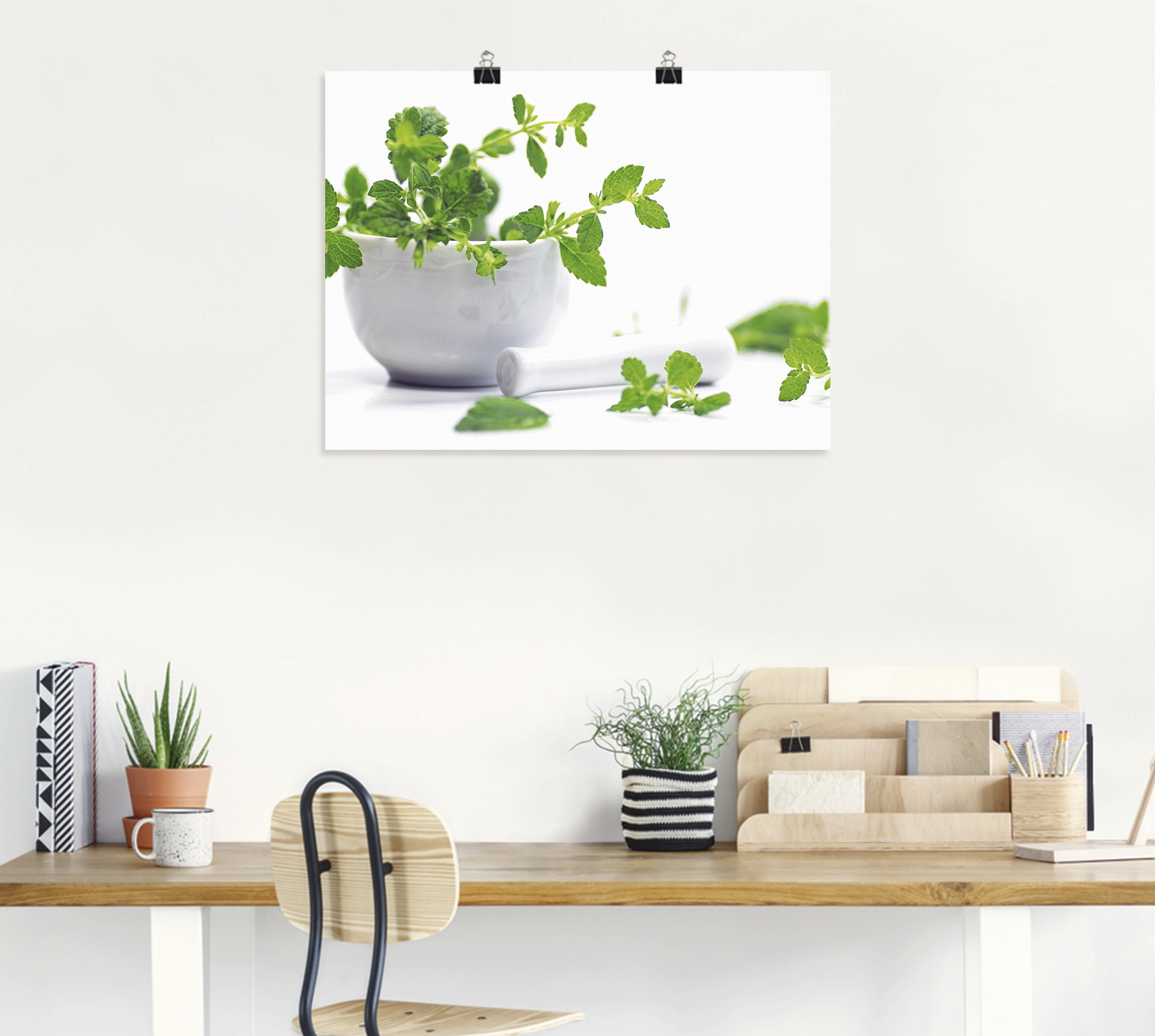 Artland Wandbild "Melissa officinalis", Lebensmittel, (1 St.), als Leinwand günstig online kaufen