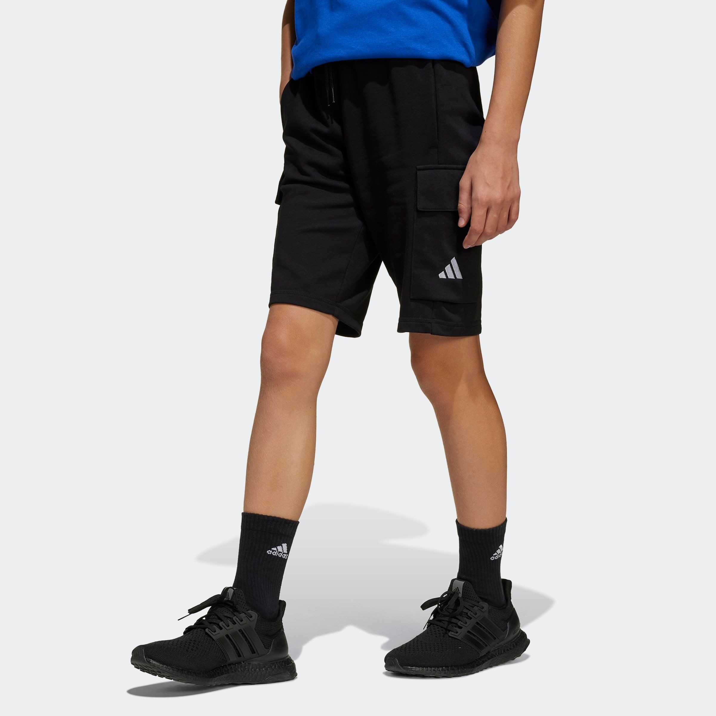 Adidas Short Cargo Essentials Black / White 15-16 Années Garçons,Filles