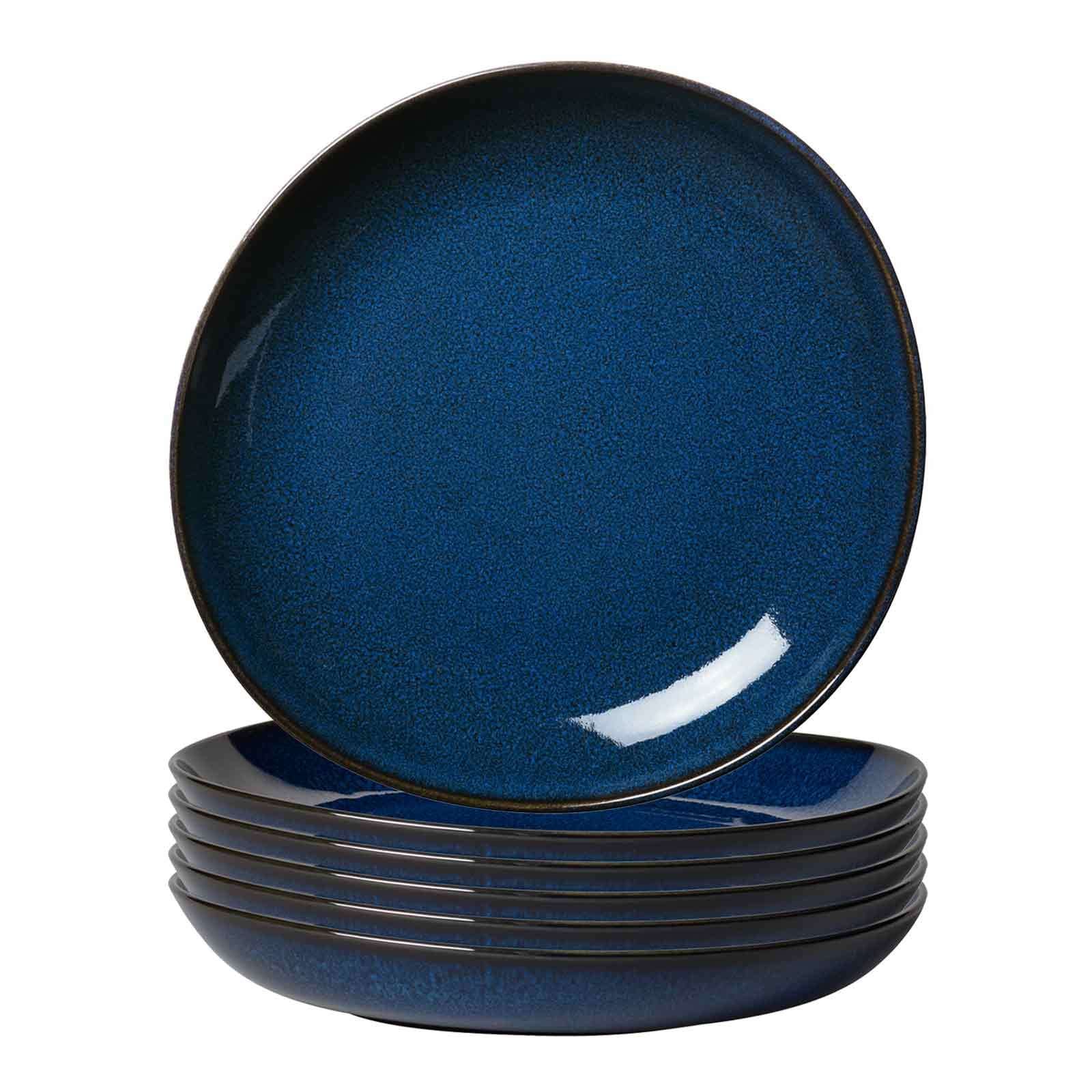 Schale "Schalen flach Lave ø 27 cm 6er Set", blau, LIKE. BY VILLEROY & BOCH, Schüsseln