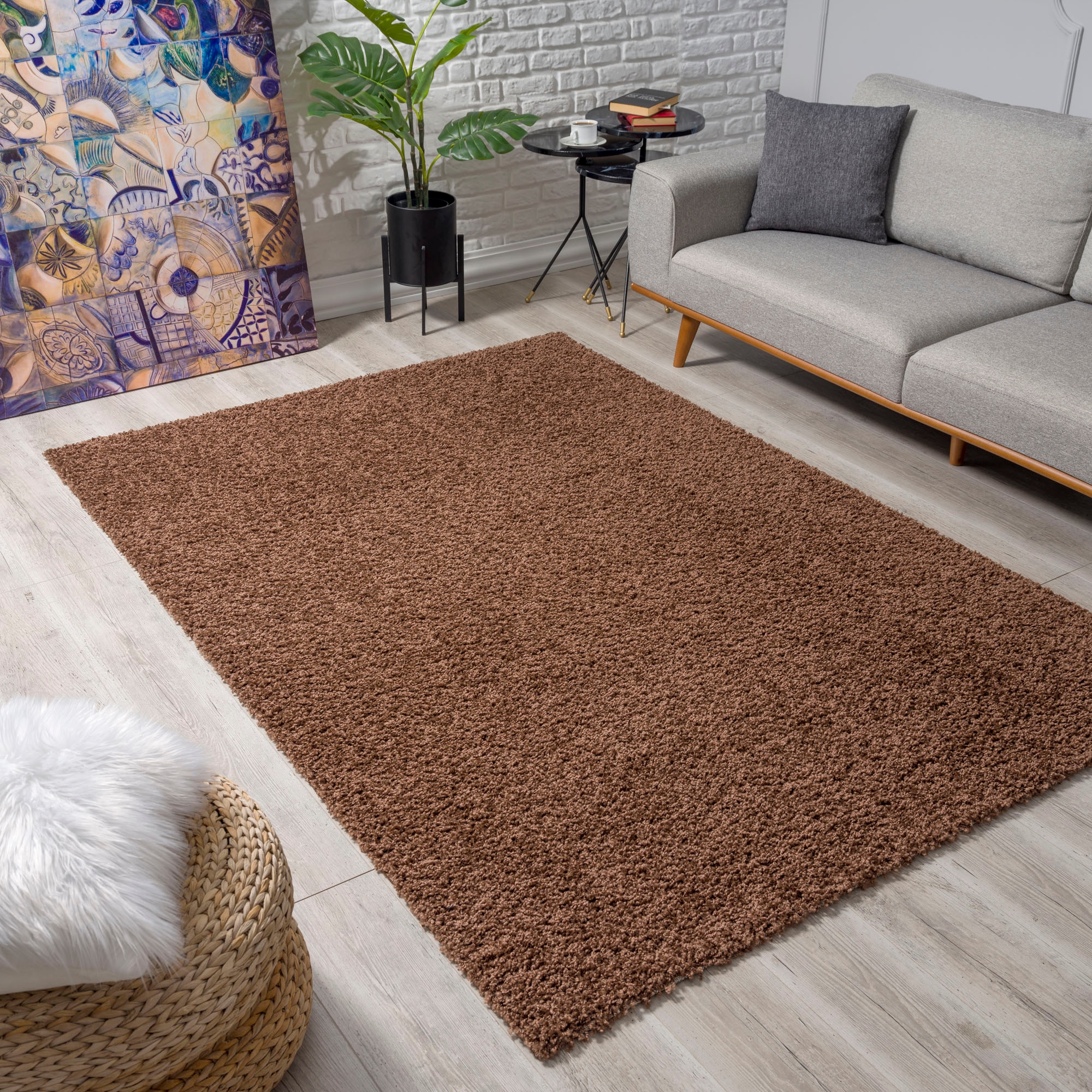 Sanat Hochflor-Teppich "LOCA" rechteckig 30 mm Höhe Wohnzimmer, Langflor, S günstig online kaufen