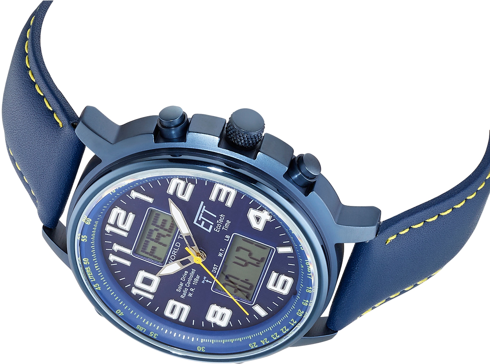 ETT Funkchronograph »Hunter, EGS-11450-32L«, Armbanduhr, Herrenuhr, Stoppfunktion, Datum, Solar