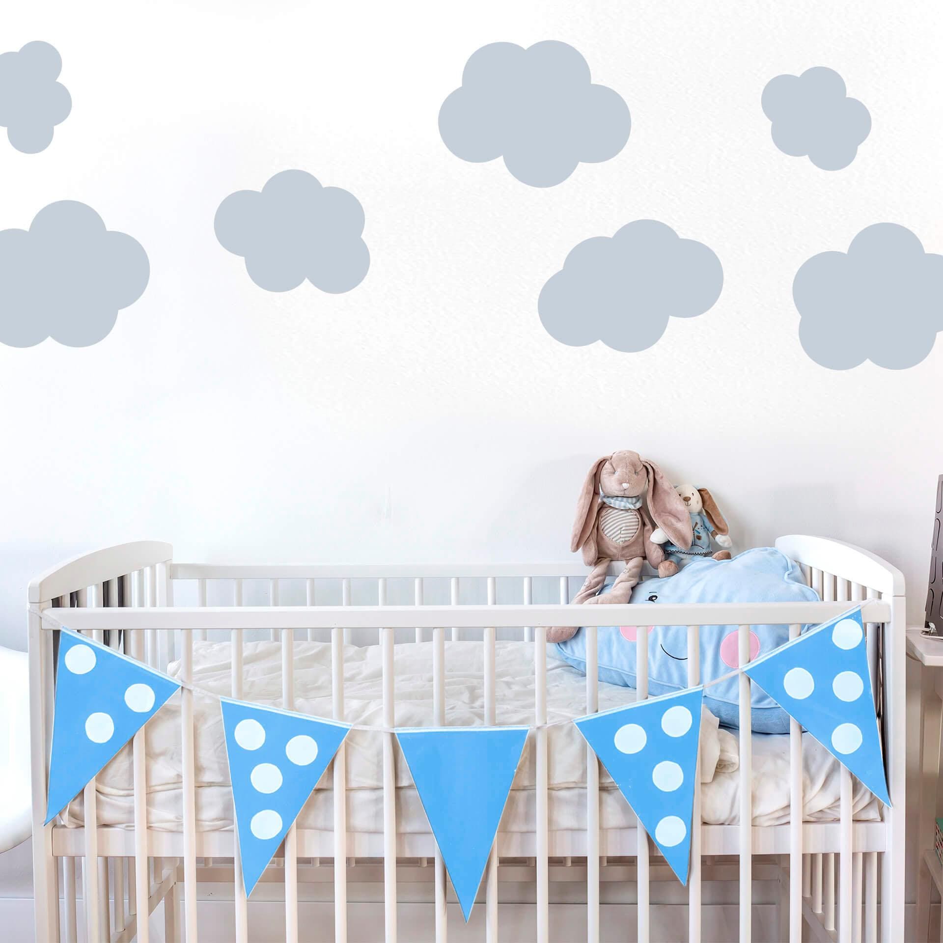 Wandtattoo »Gute Nacht Kinderzimmer Wolken Set«, selbstklebend, entfernbar