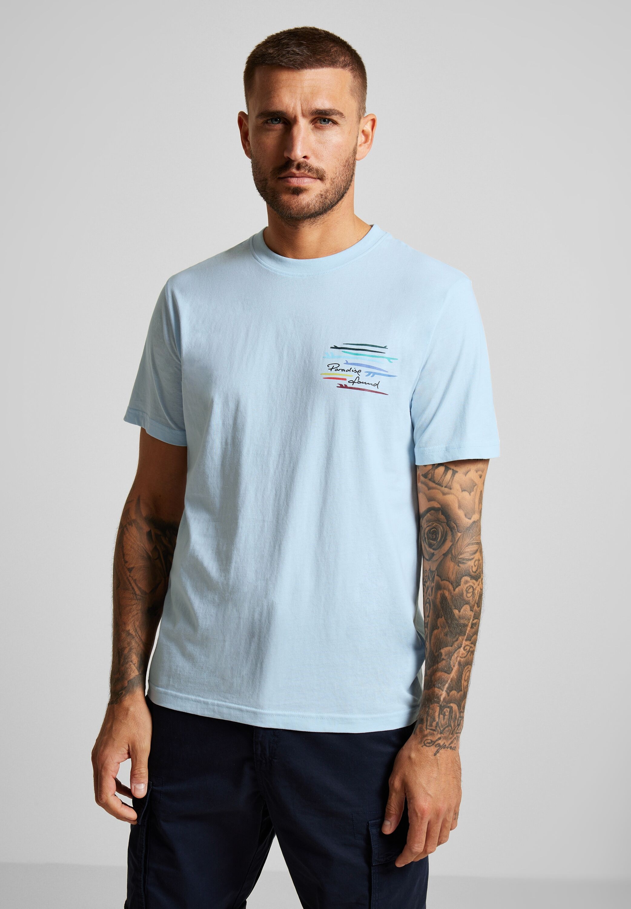 STREET ONE MEN T-Shirt, in Unifarbe ▷ kaufen | BAUR