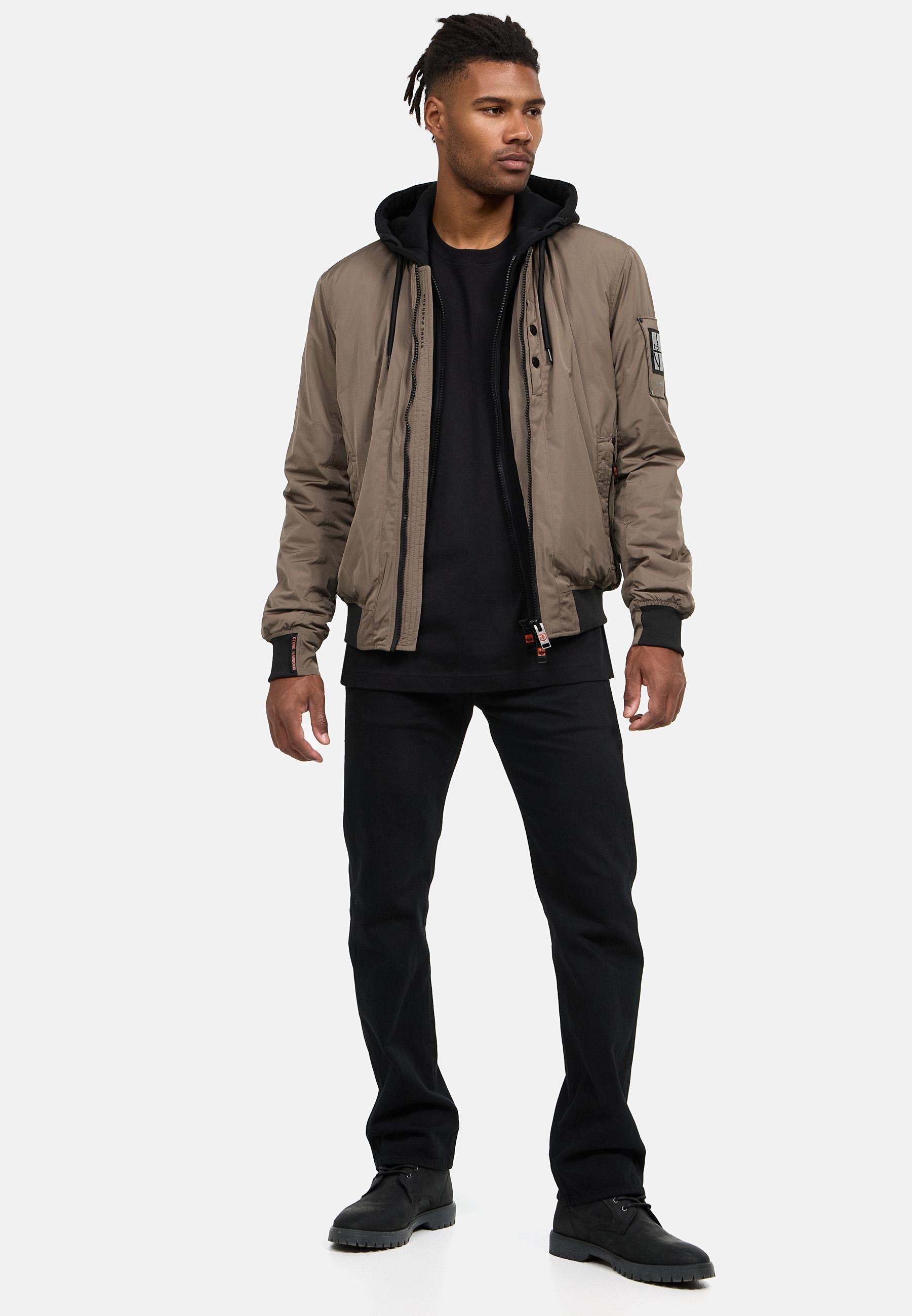 Stone Harbour Bomberjacke »Hoobo«, mit Kapuze, Stylische Herren Fliegerjacke mit abnehmbarer Innenjacke
