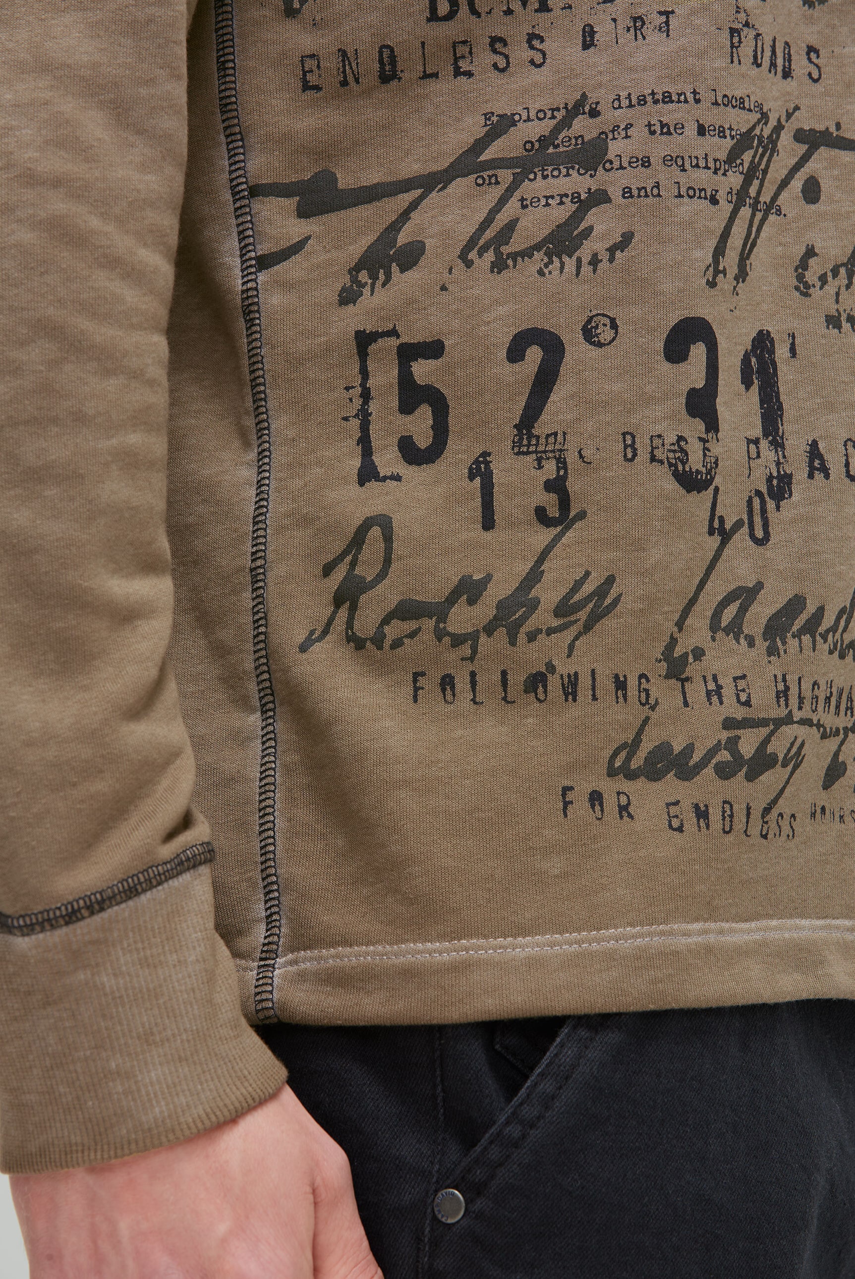 CAMP DAVID Kapuzensweatshirt, mit Ausbrenner-Effekten