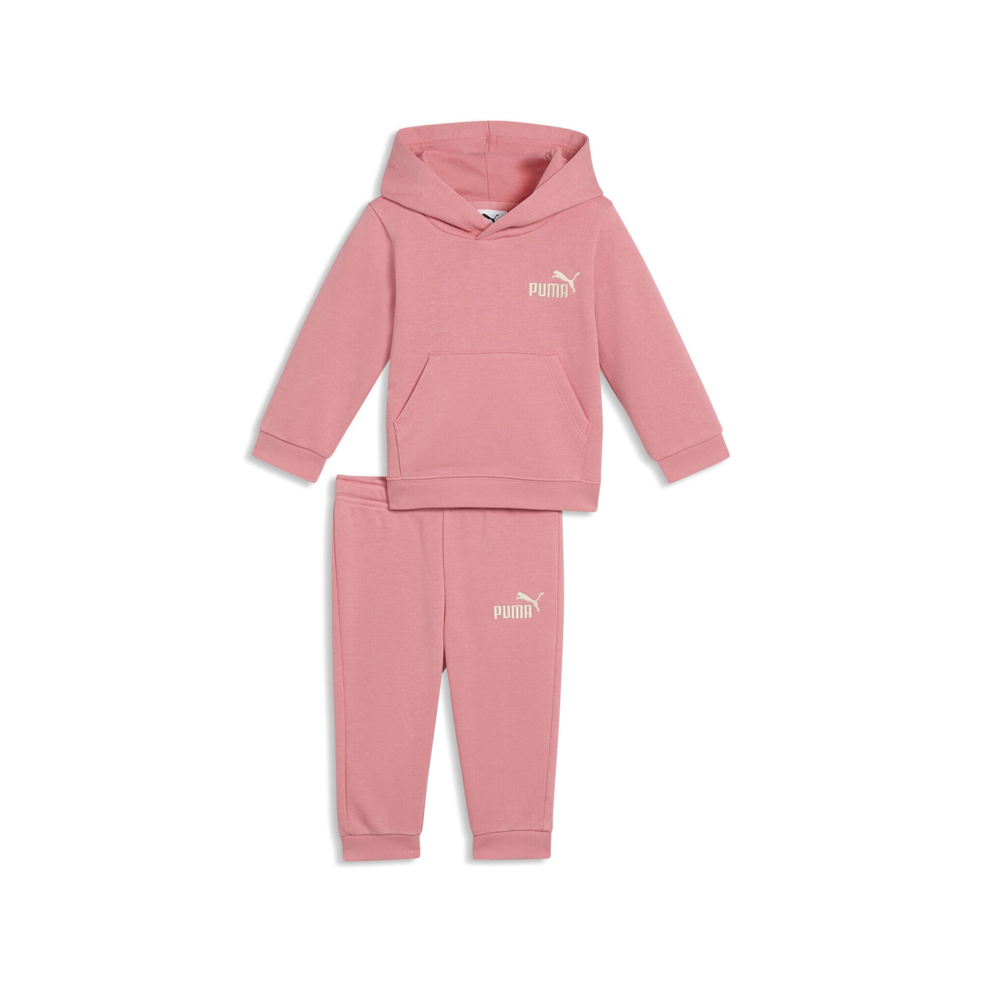 Trainingsanzug PUMA "MINICATS LOUNGEWEAR SET TR INF", Jungen, Gr. 80, wild pink, Sweatware, Obermaterial: 68% Baumwolle, 32% Polyester, unifarben, regular fit, Sportanzüge Trainingsanzug, mit Kapuze, Regular Fit, für Kinder