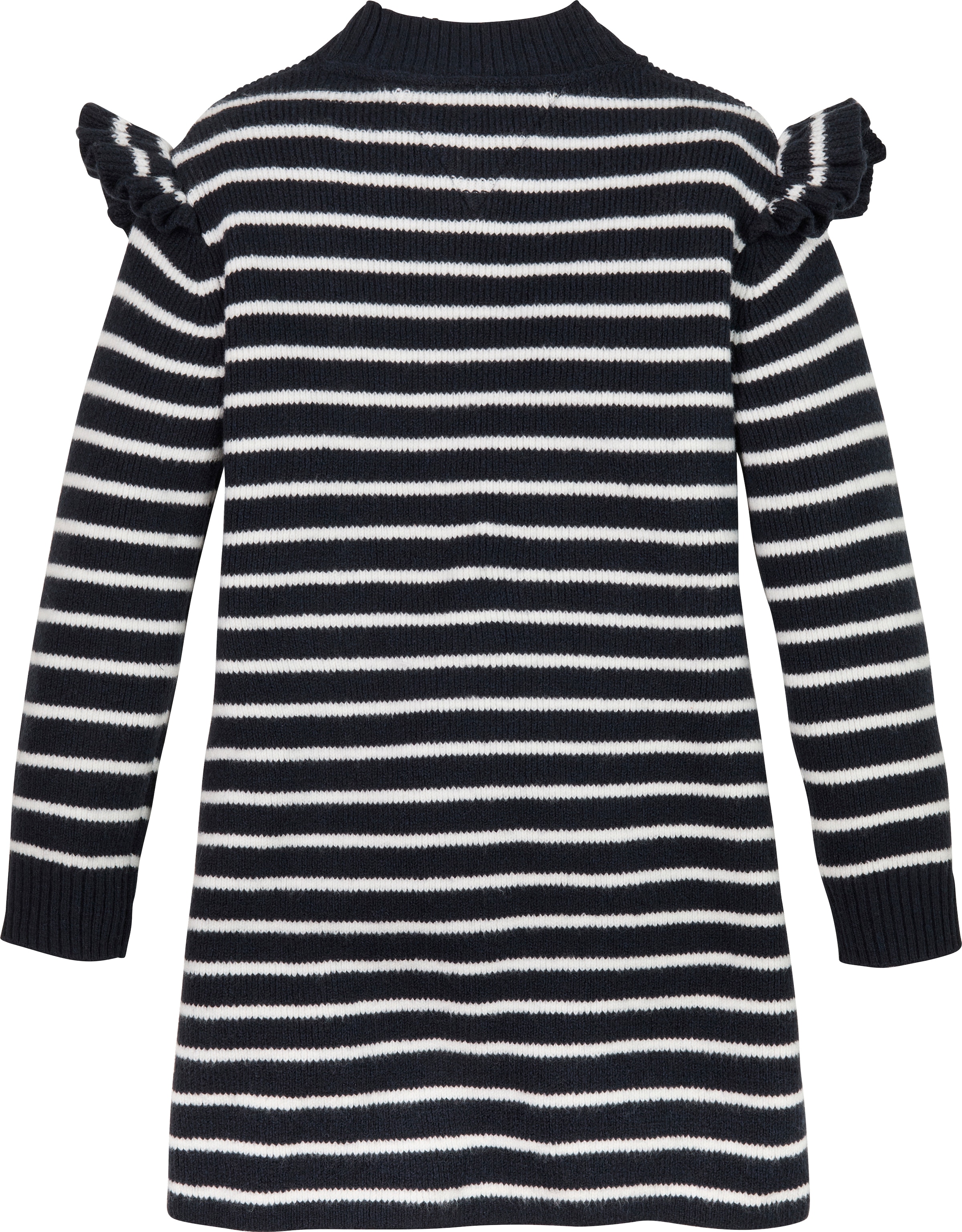 Tommy Hilfiger Strickkleid »RUFFLE SKATER DRESS LS«, Baby bis 2 Jahre; mit Streifenmuster