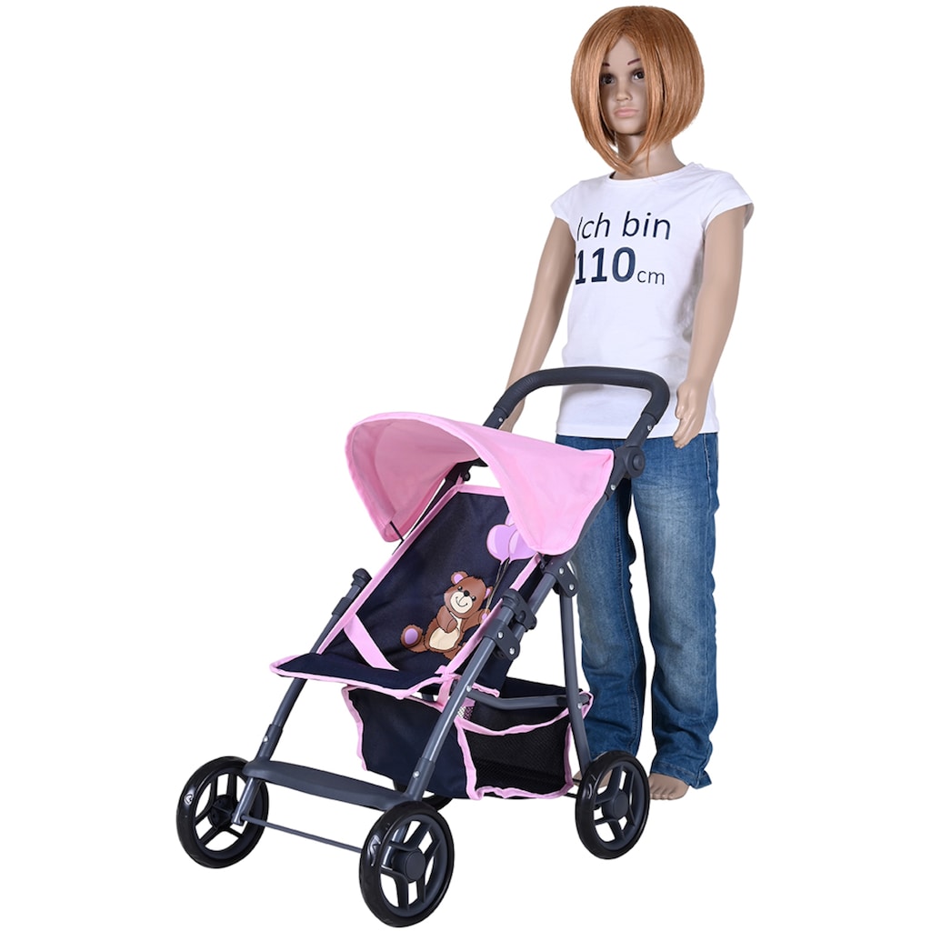 Knorrtoys® Puppenbuggy »Liba - Navy Pink Bear«