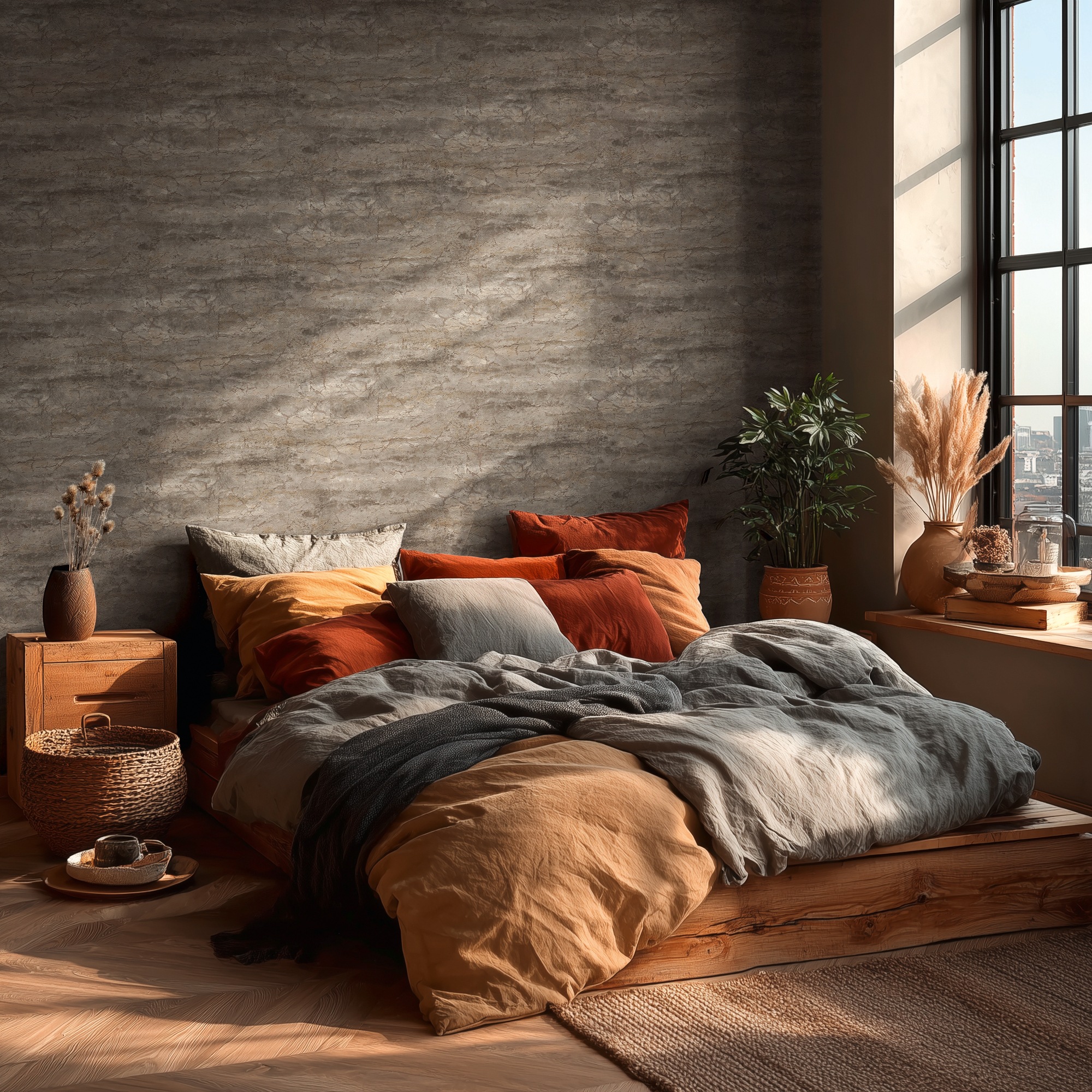 living walls Vliestapete "Vibes & Styles Tamika – Raw Heritage" geblümt glatt