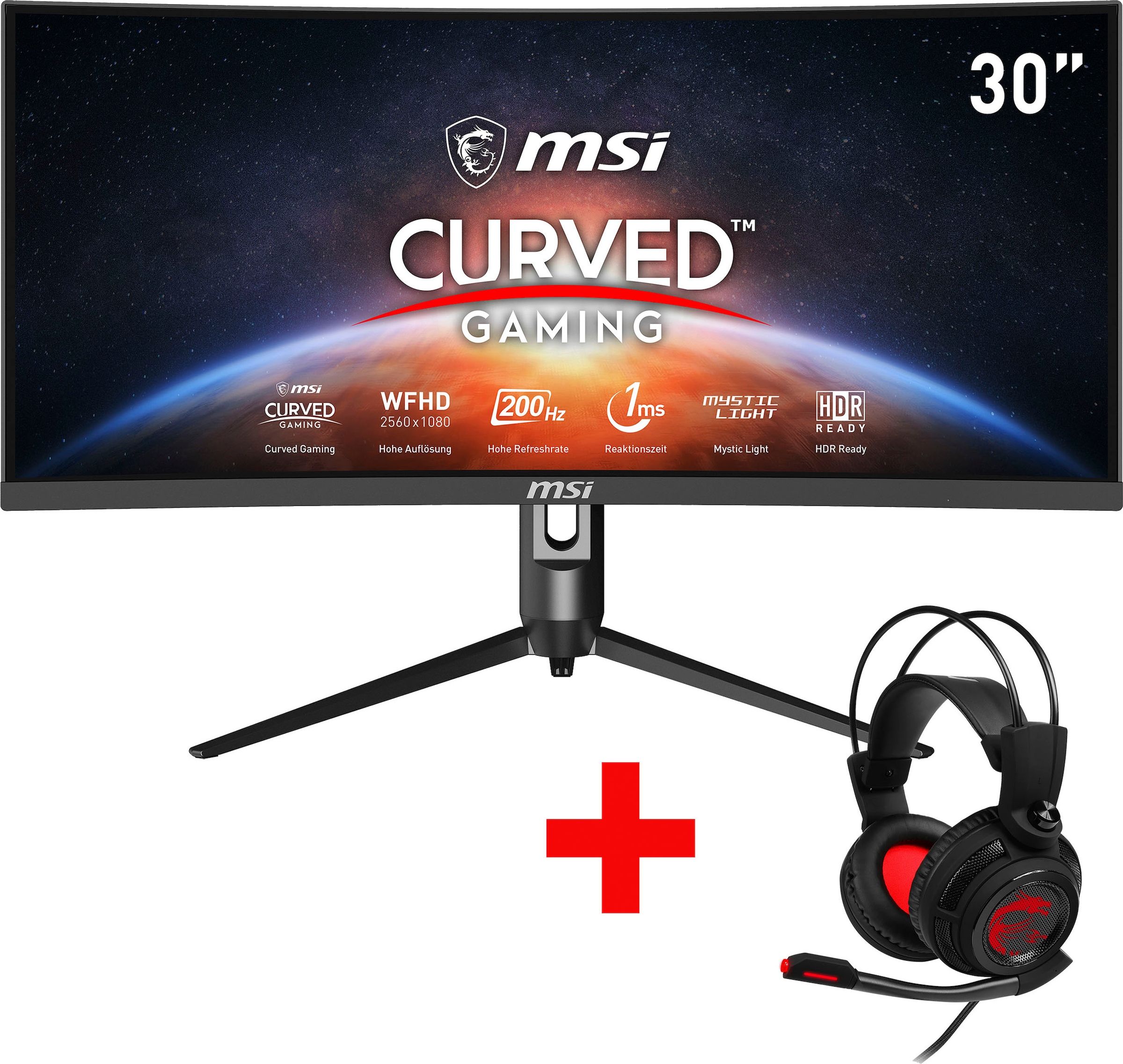 Curved-Gaming-LED-Monitor »Optix MAG301CR2«, 76 cm/30 Zoll, 2560 x 1080 px, WFHD, 1 ms...