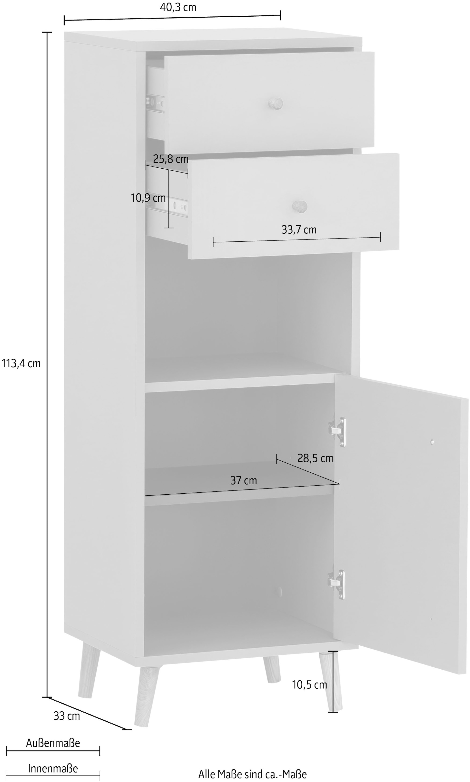 Schildmeyer Midischrank »Bjarne«, Breite 40,3 m