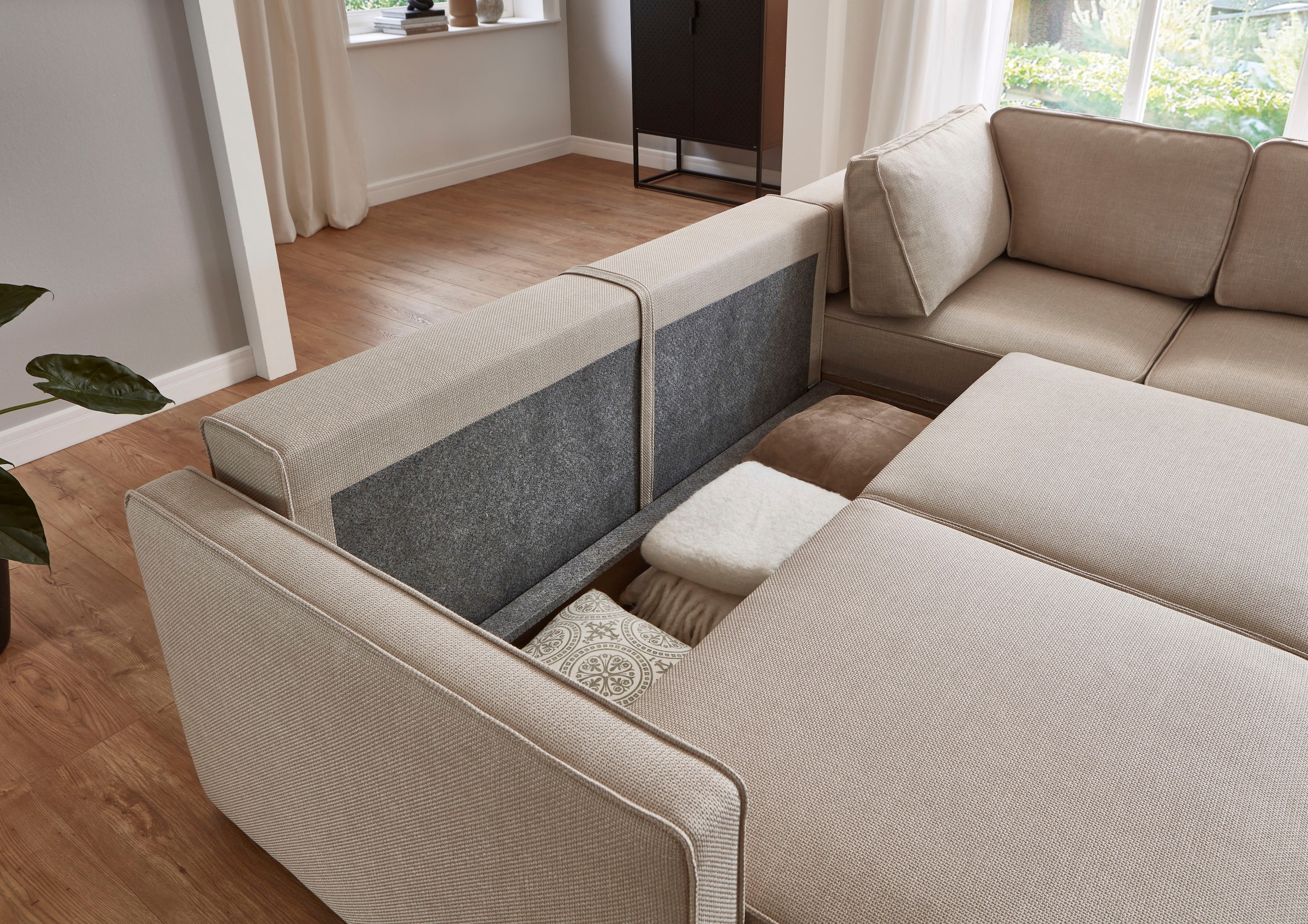 ATLANTIC home collection Schlafsofa »Chill«, Ecksofa mit Bettfunktion und Bettkasten