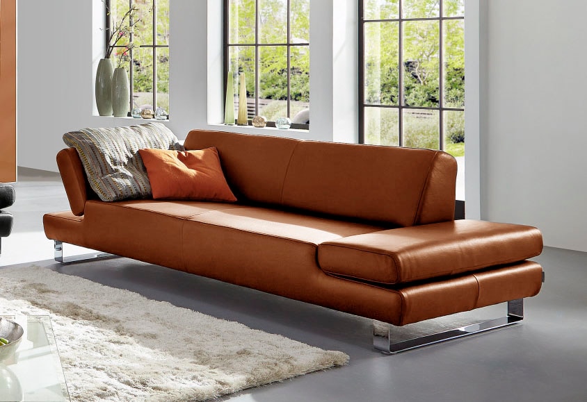 W.SCHILLIG 3-Sitzer "taboo Designsofa mit hohem Sitzkomfort, Breite 232cm, Sitztiefe 69cm" mit Übertiefe, inklusive Armlehnenverstellung
