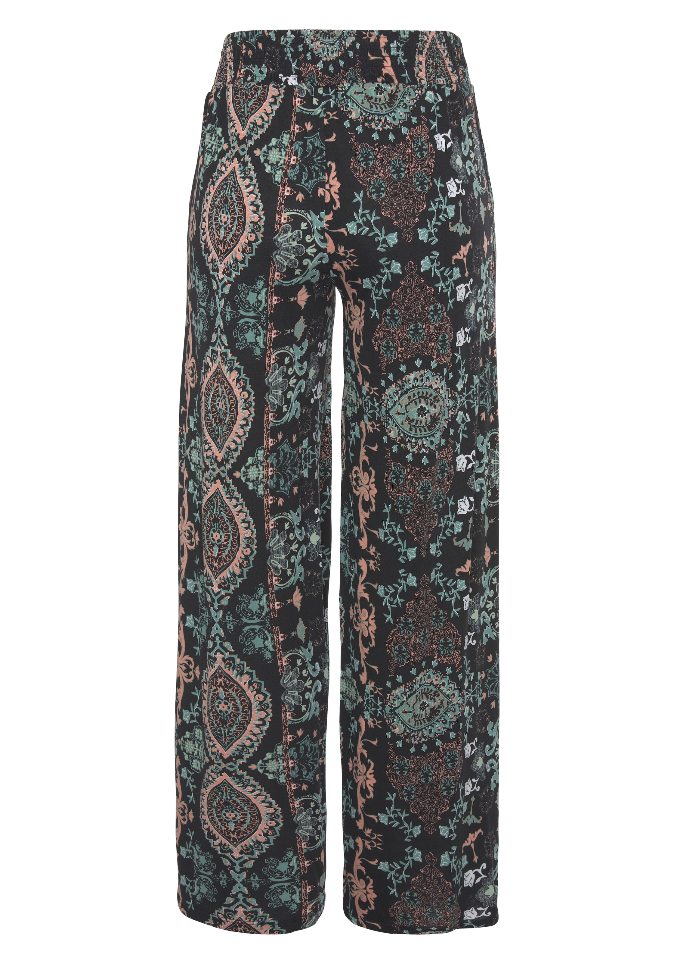 LASCANA Strandhose, mit Ethnoprint und Taschen, Wide-Leg, Marlenehose