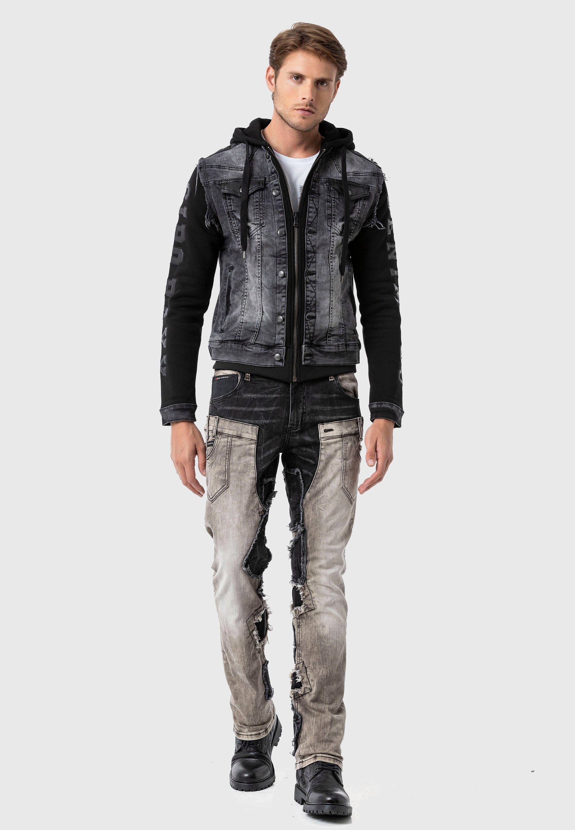 Cipo & Baxx Outdoorjacke »Jacke«, mit Kapuze, mit abnehmbarer Innenjacke