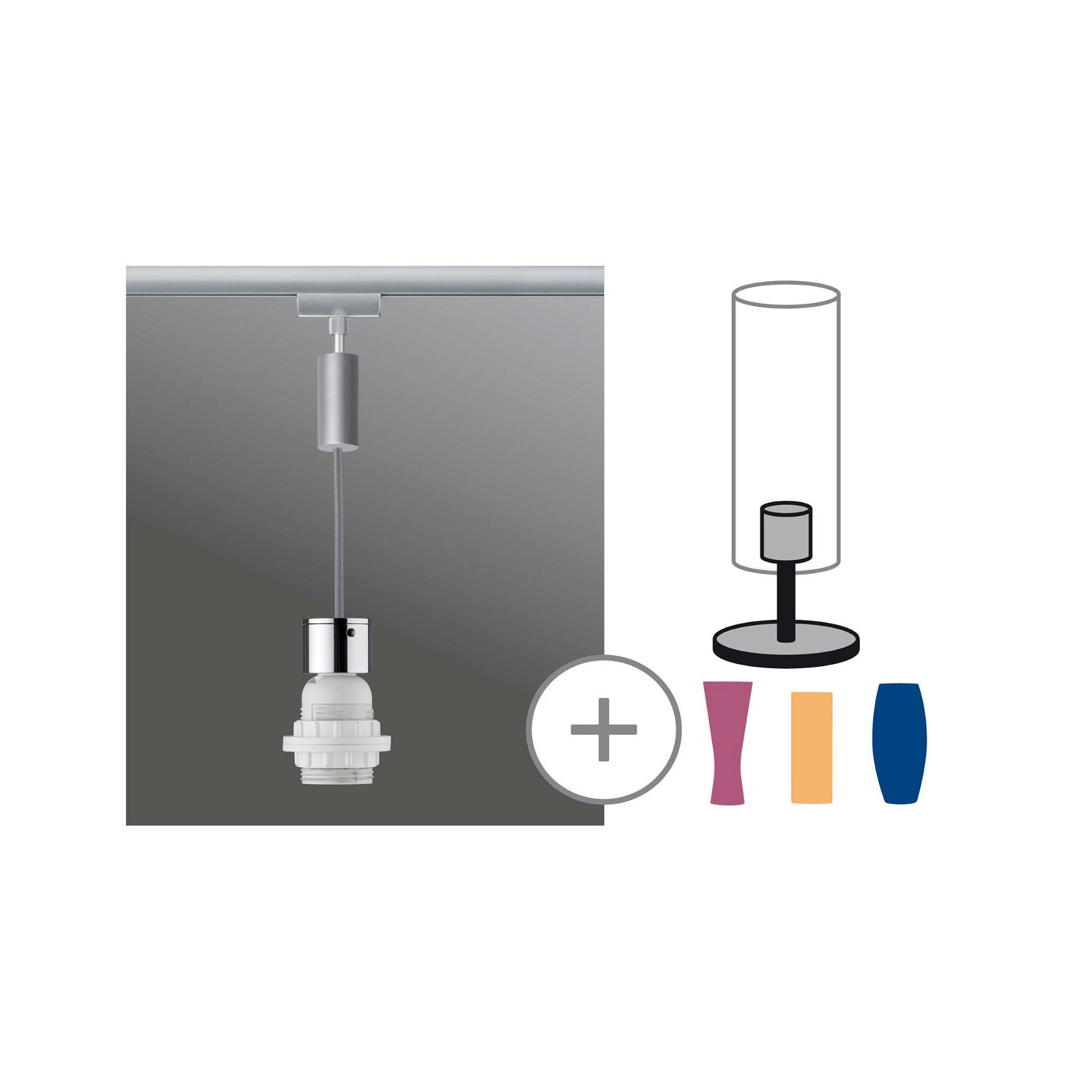 Paulmann Schienensystem-Leuchten »URail Pendel 2Easy E27 max. 20W dimmbar 230V«, dimmbar