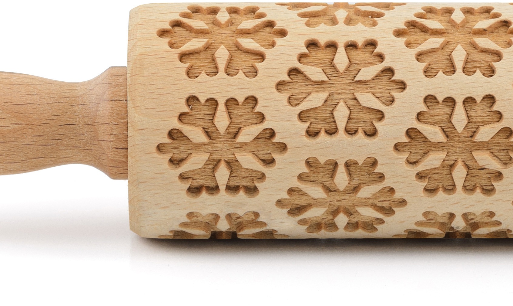 folkroll Teigroller »3D-Motiv-Teigrolle«, Schneeflocken