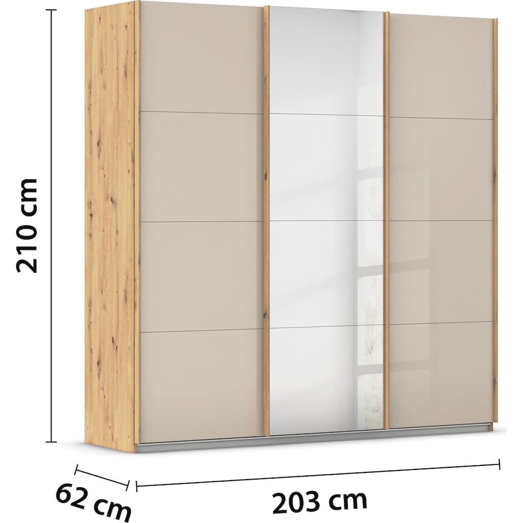 rauch Schwebetürenschrank »Kleiderschrank Kleiderschränke Schrank Garderobe AGORDO mit Glasfront«