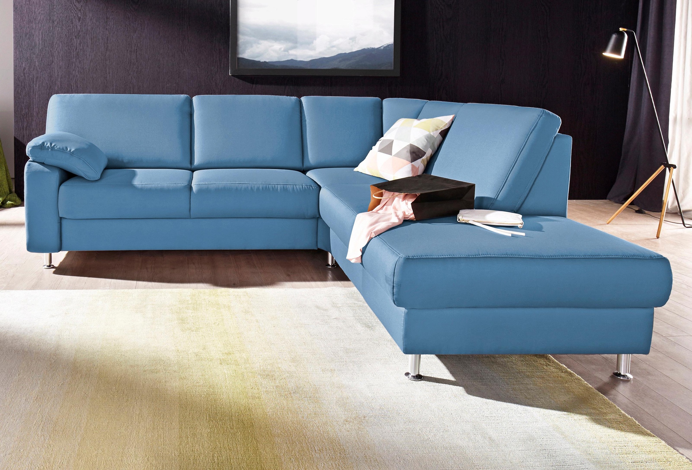 sit&more Ecksofa, wahlweise mit Vorziehsitz und Bettkasten