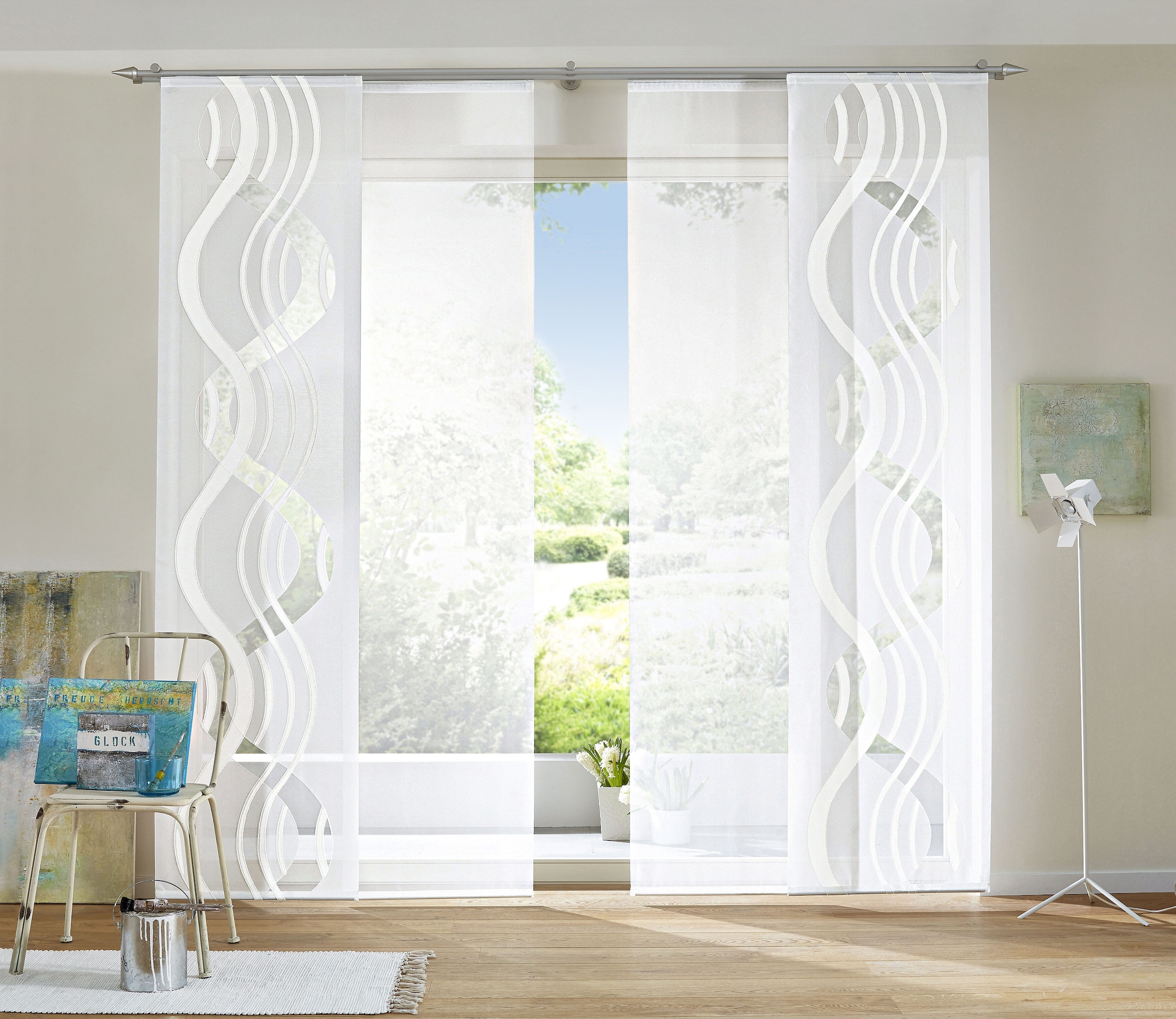 Neutex for you Schiebegardine "Rona-Uni" Klettband 1 Stk. tlg. Inkl. Montag günstig online kaufen