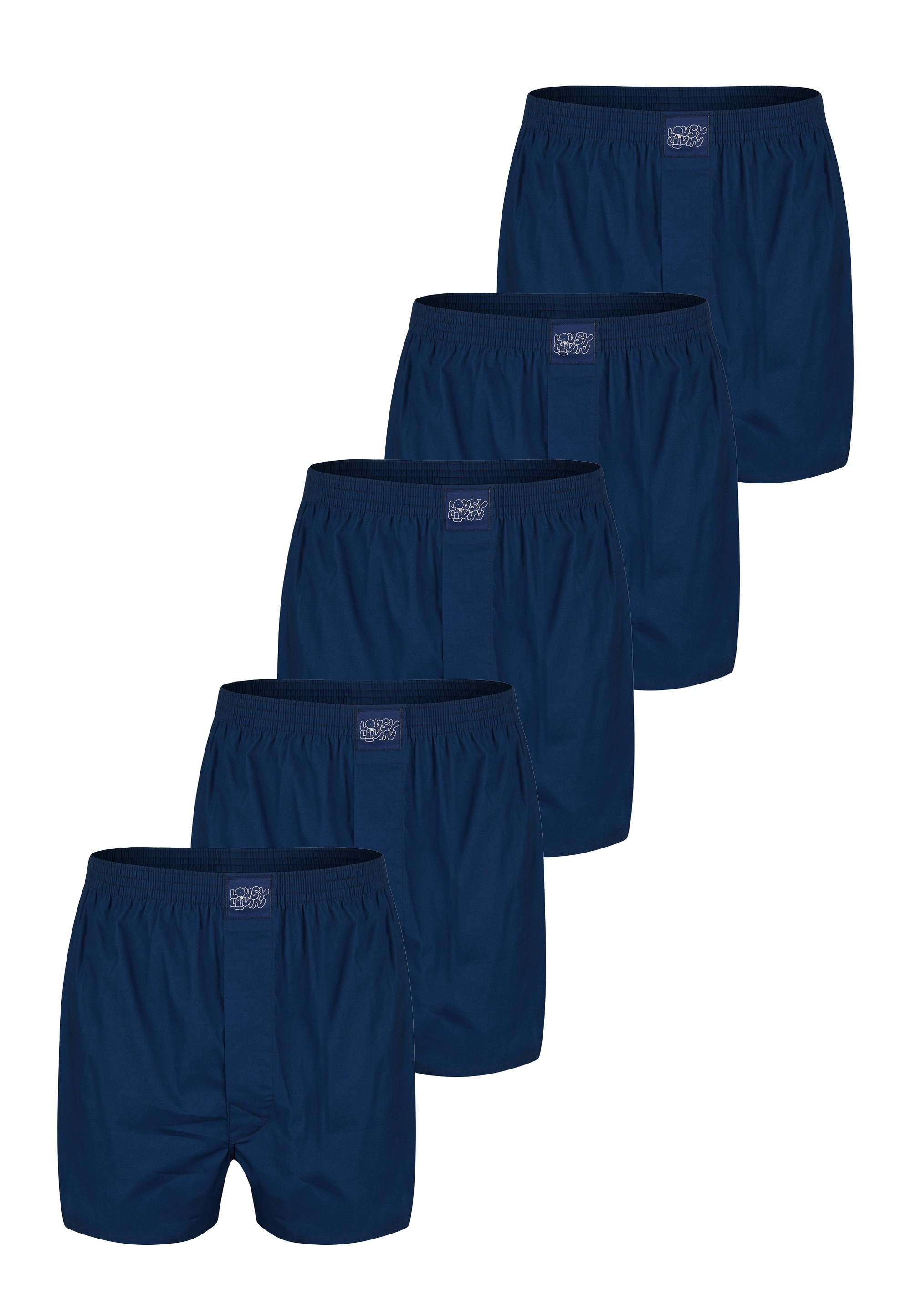 Lousy Livin Boxershorts "Plain 5 Pack Boxershorts" 5er-Pack mit lockerem Sc günstig online kaufen