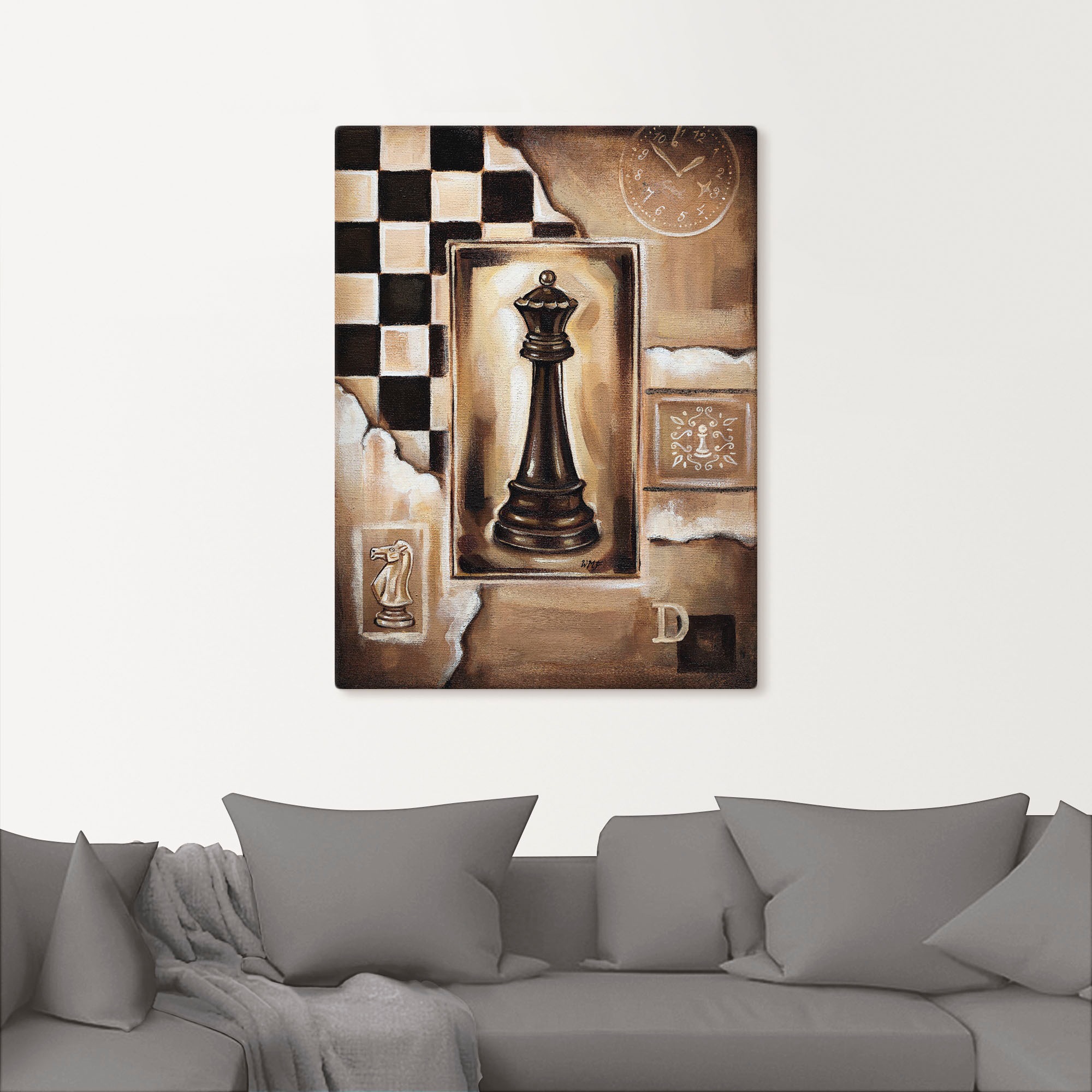 Artland Leinwandbild »Schach Königin« Schach 1 Stk. tlg. auf Holzrahmen gespannt