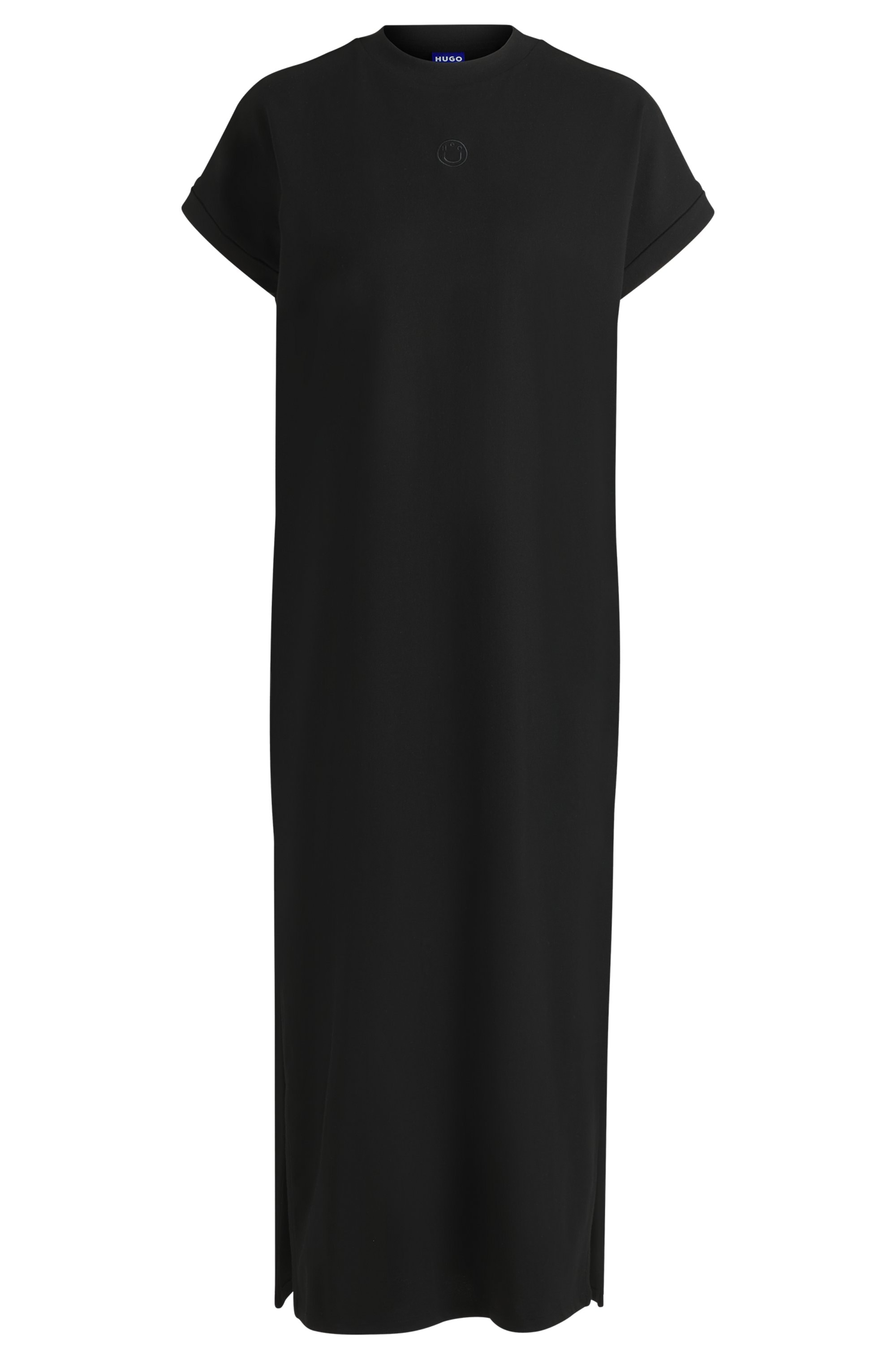 HUGO Blue Jerseykleid »Nalle_B«, mit Logostickerei Jersey Oversized mit Schlitz