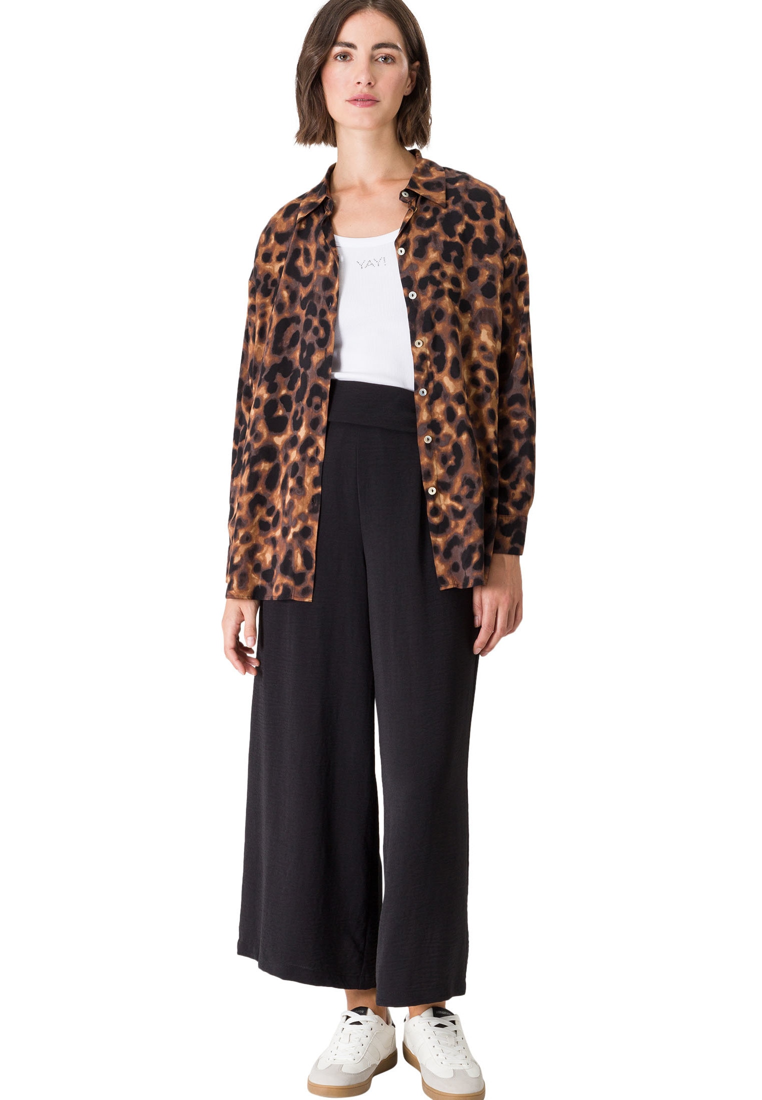 Zero Klassische Bluse »zero Bluse mit Leoprint«